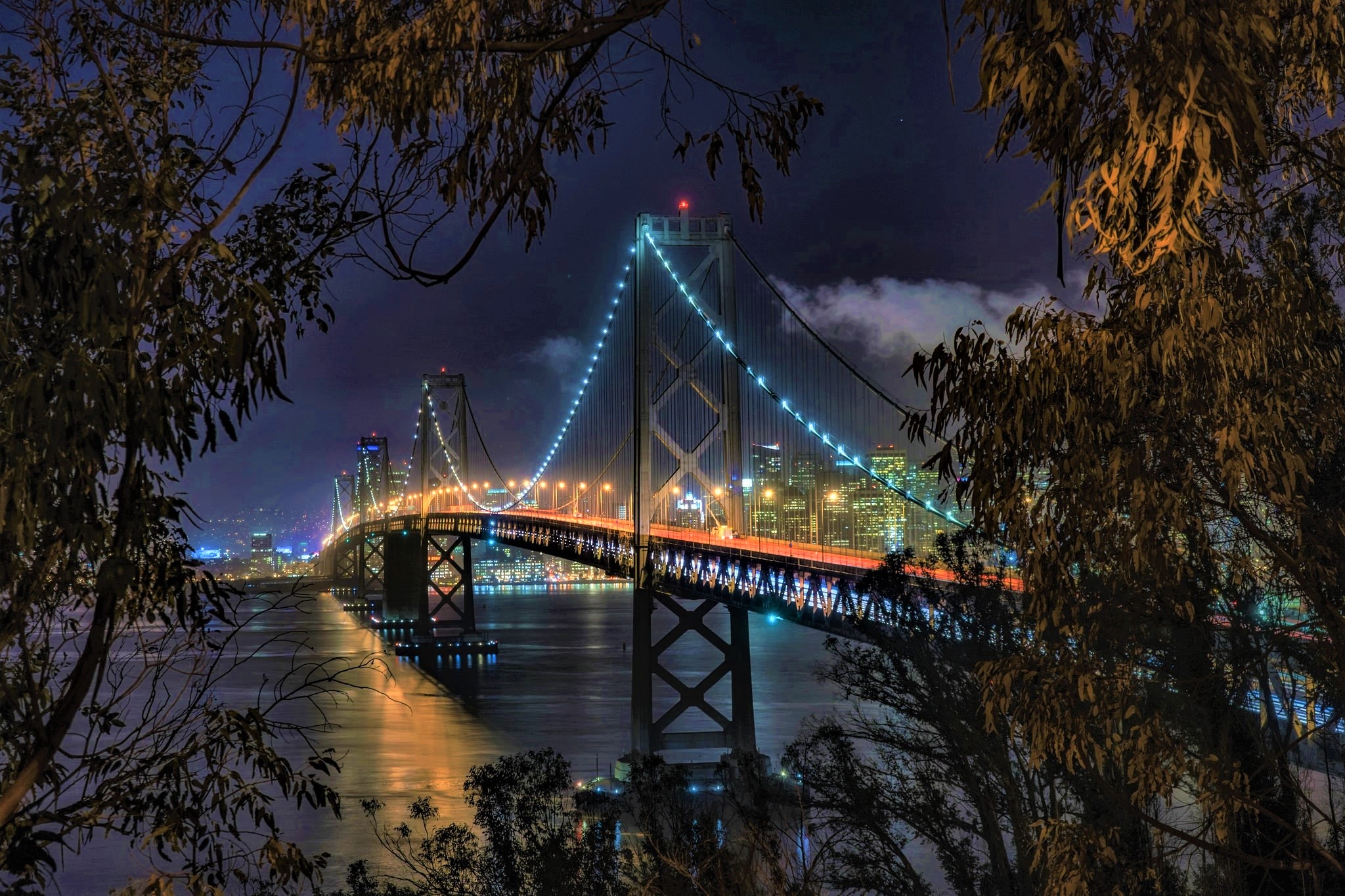 Bay Bridge in San Francisco at Night