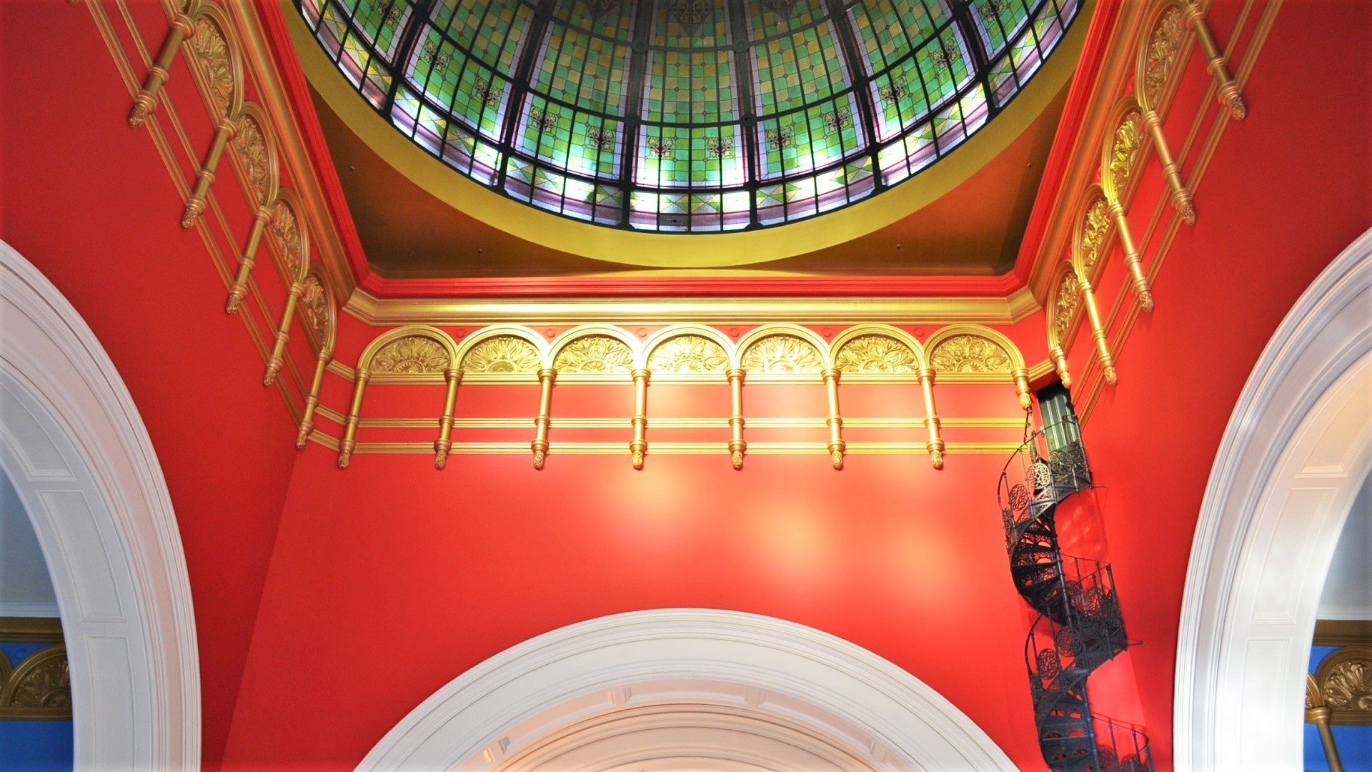  The QVB Building with the Restored Stained Glass Dome, Sydney, Australia