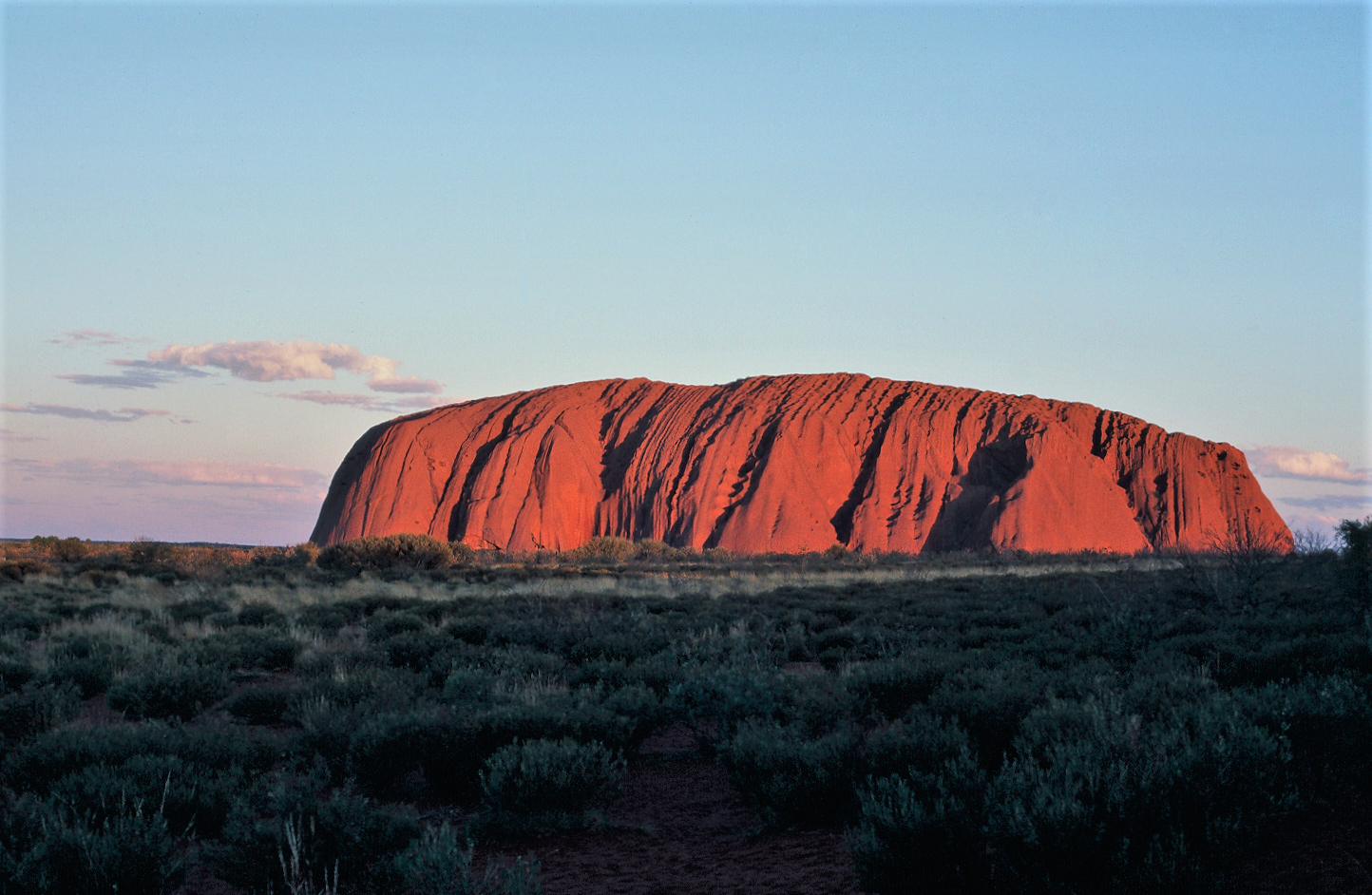 Uluru, or Ayers Rock, is a massive sandstone monolith in the Northern Territory. by lonewolf6738