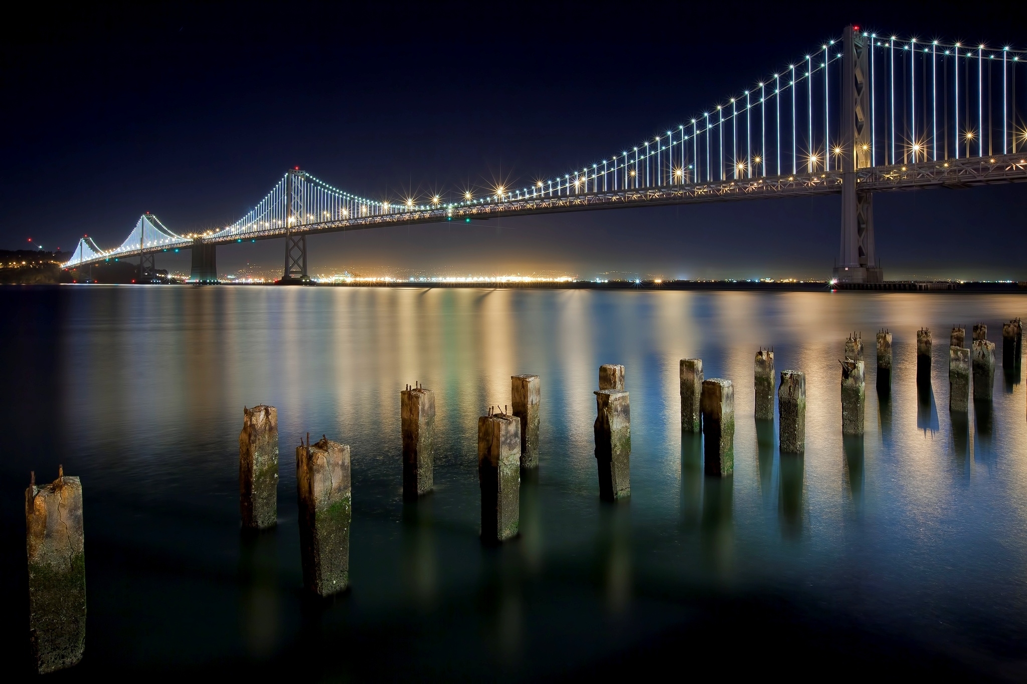 Oakland Bay Bridge at Night