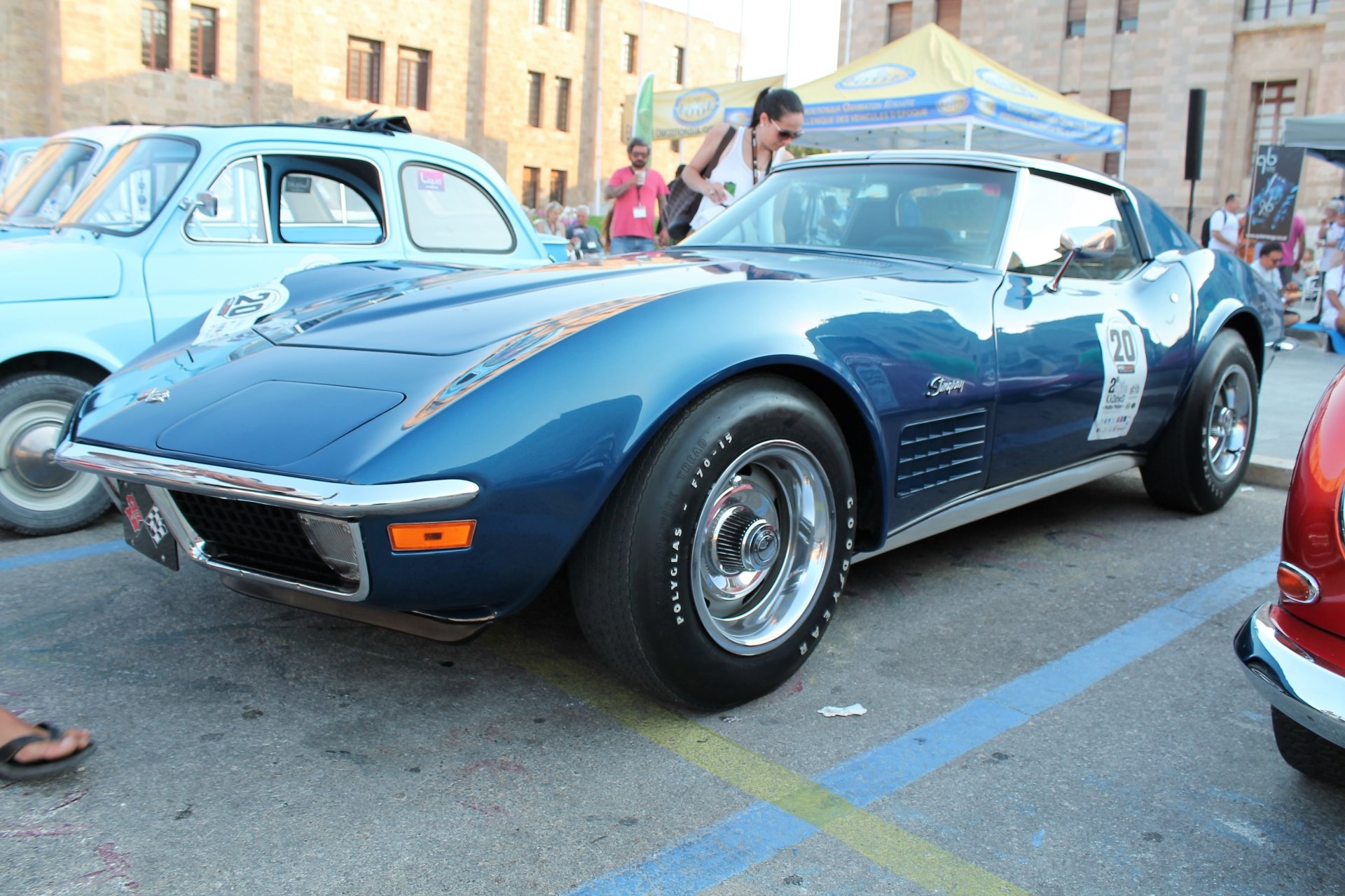 vintage old car car vehicle Chevrolet Corvette Image