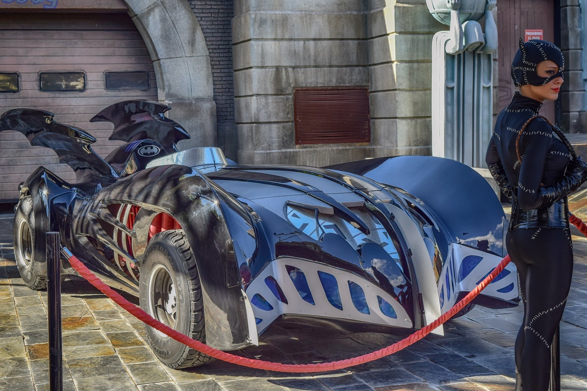  Batmobile at the Parque Warner Madrid Theme park in Spain by enrique lopez