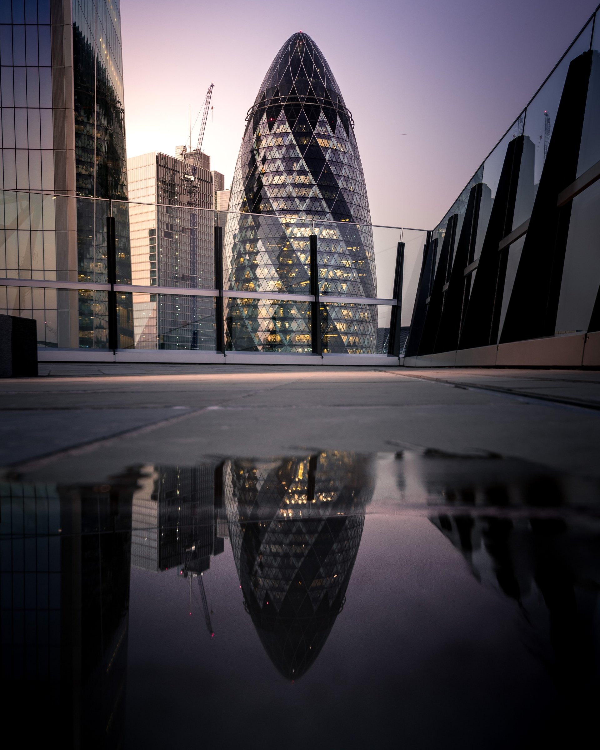 reflection man made London Image