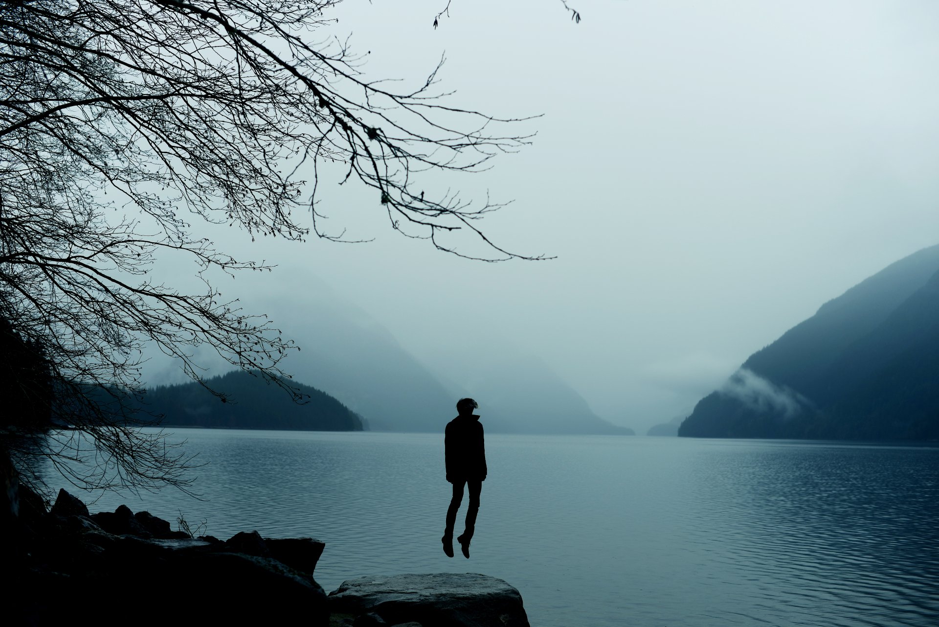 levitation man alone Image