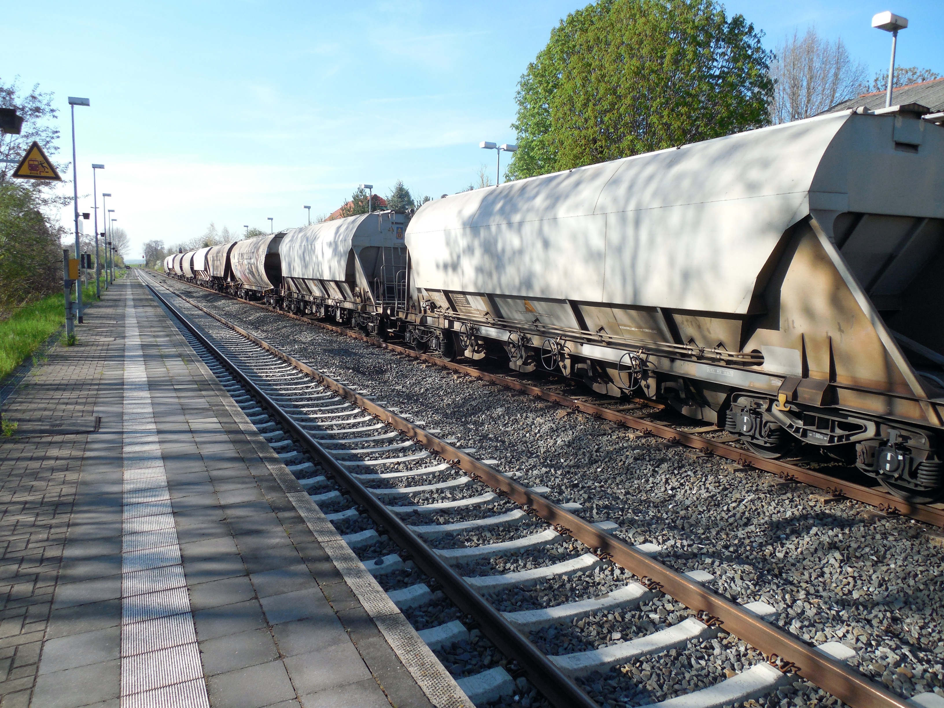 Freight Train At A Railway Station by succo