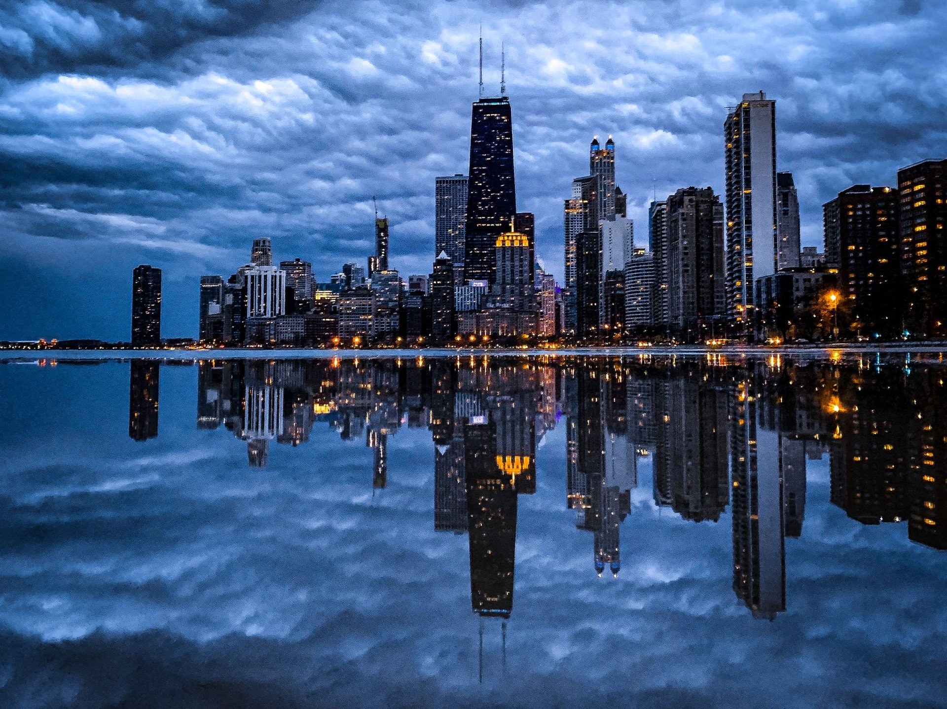 Download City Reflection Man Made Chicago Image