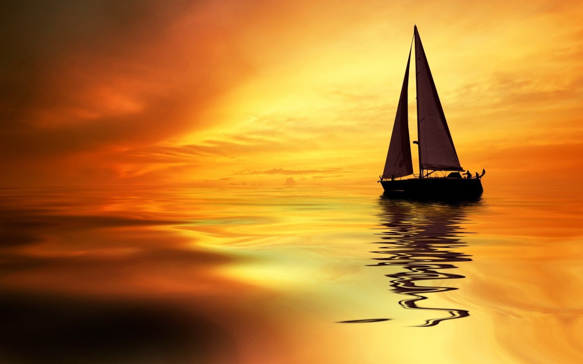 Download Sunset Yacht Vehicle Sailboat Image