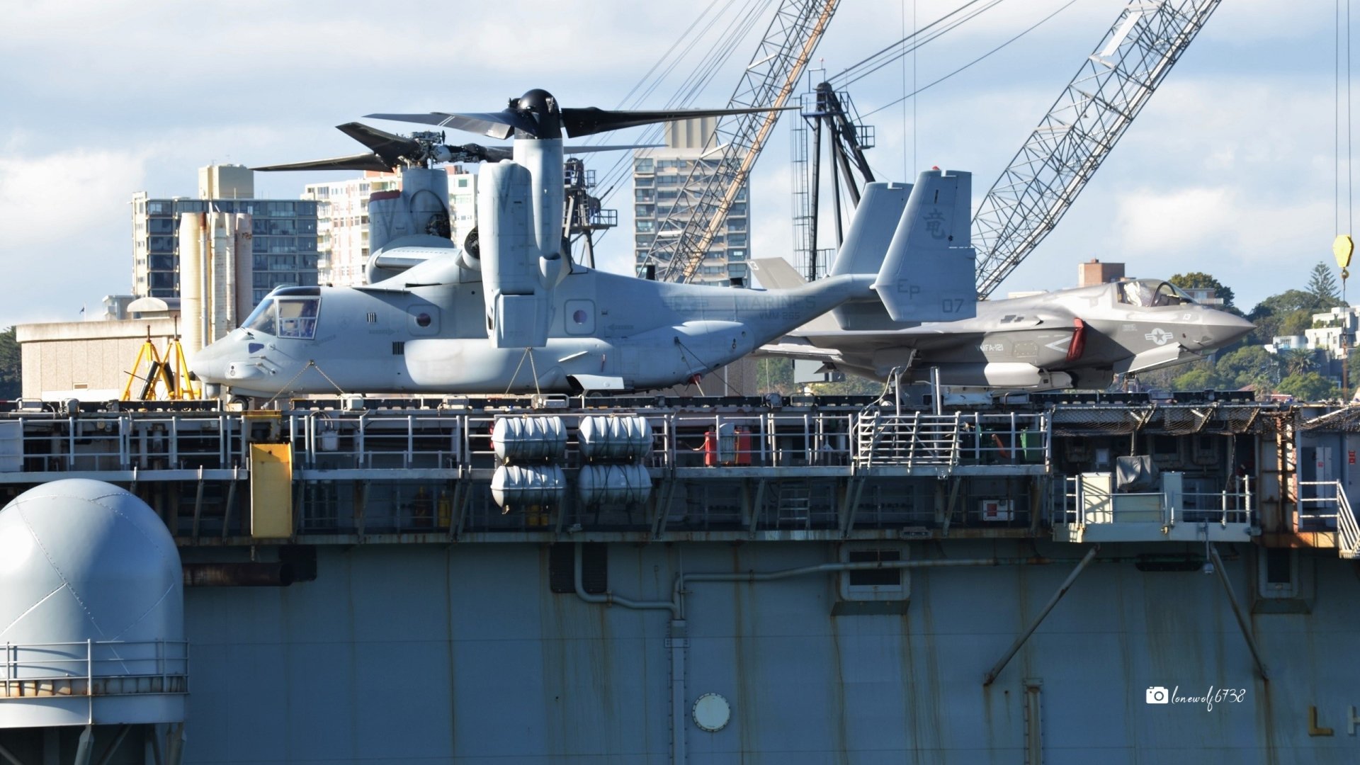  Bell Boeing V-22 Osprey on Board the USS Wasp (LHD-1) Garden Island, Sydney, Australia