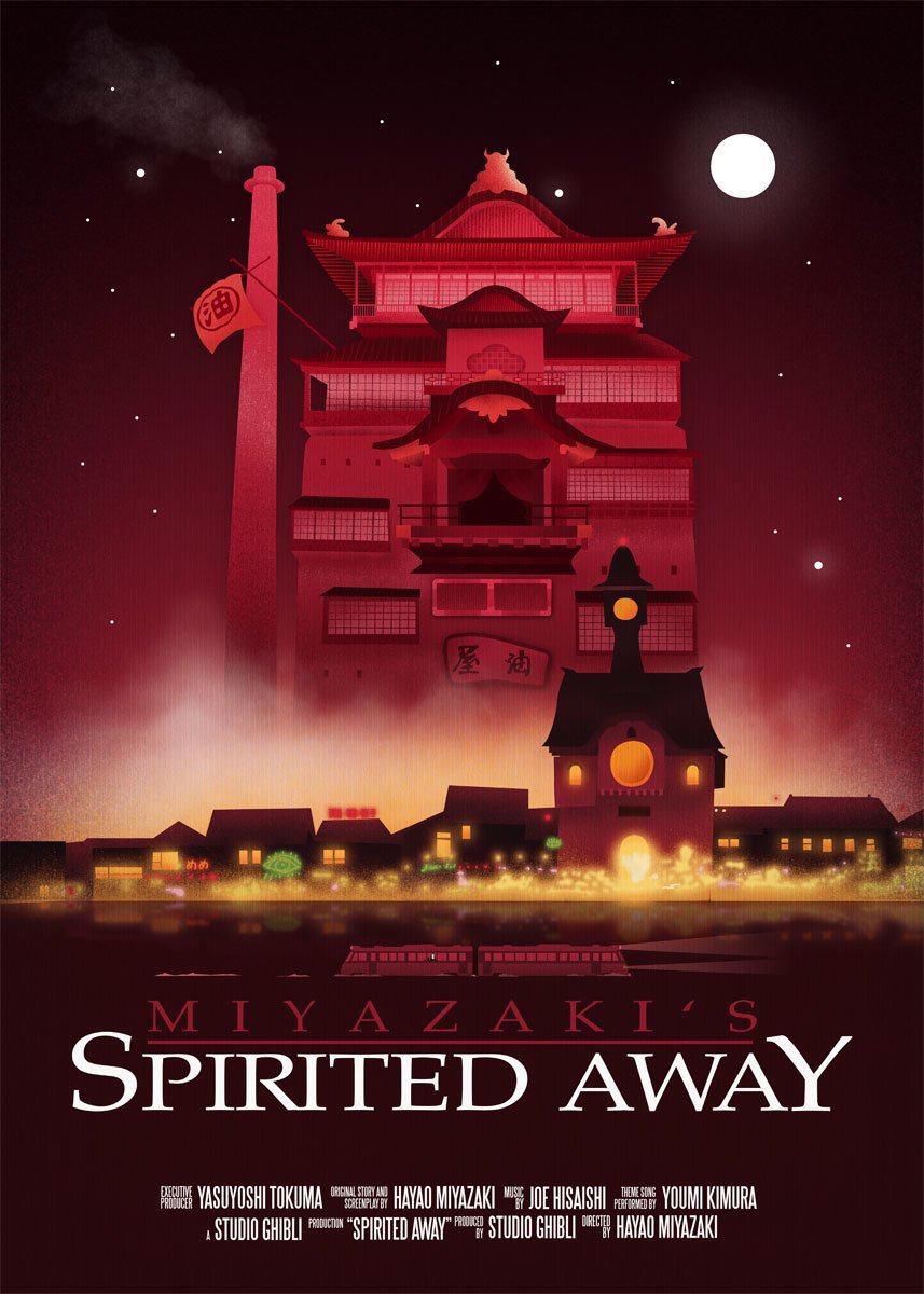 Anime Spirited Away Hayao Miyazaki Studio Ghibli poster Image