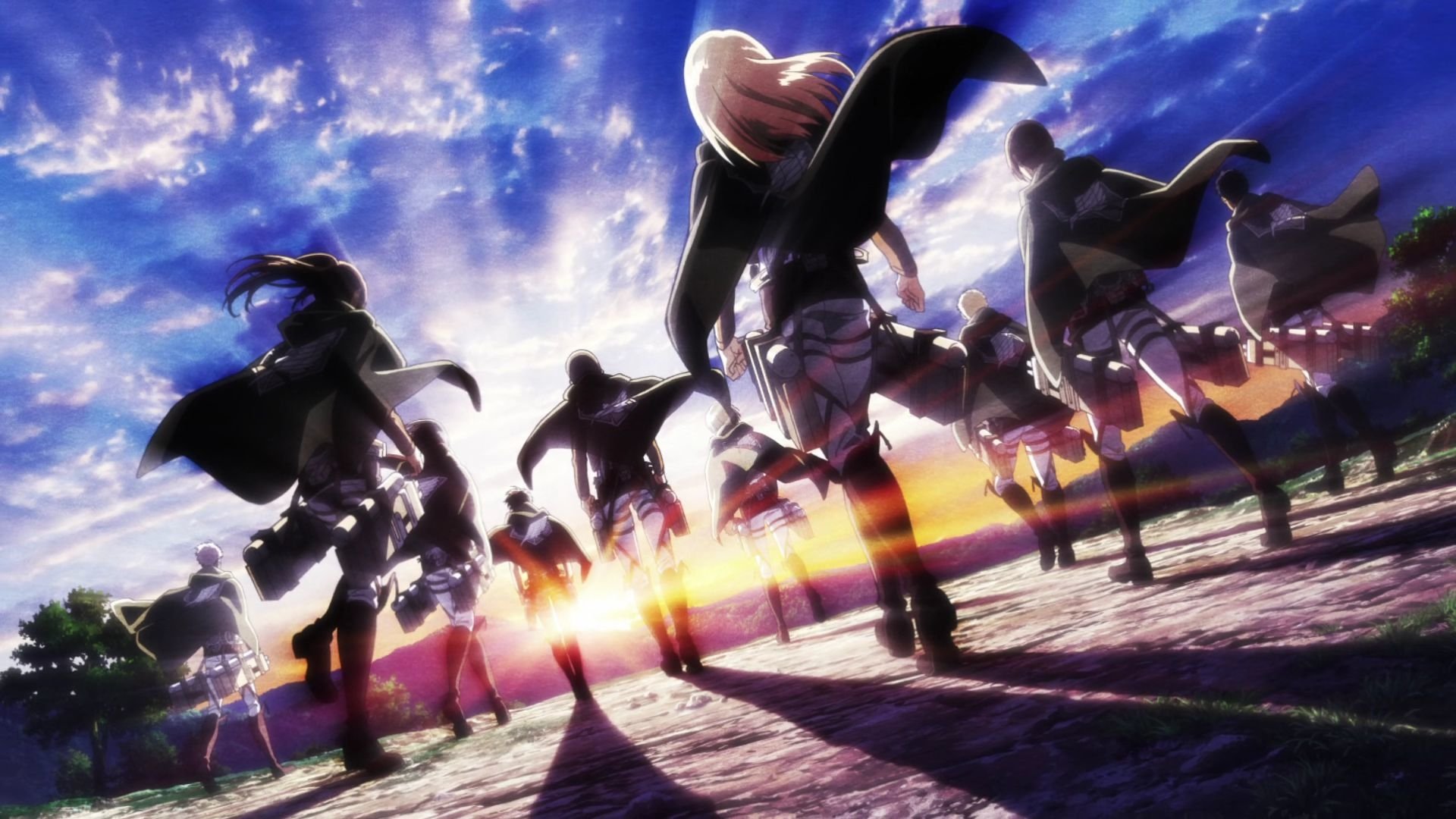 Sasha Blouse Jean Kirstein Connie Springer Historia Reiss Armin Arlert Eren Yeager Mikasa Ackerman Attack on Titan Anime Eren & Mikasa Image