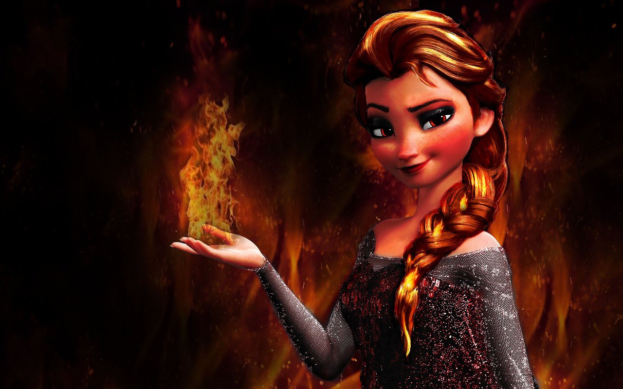 elsa frozen fire