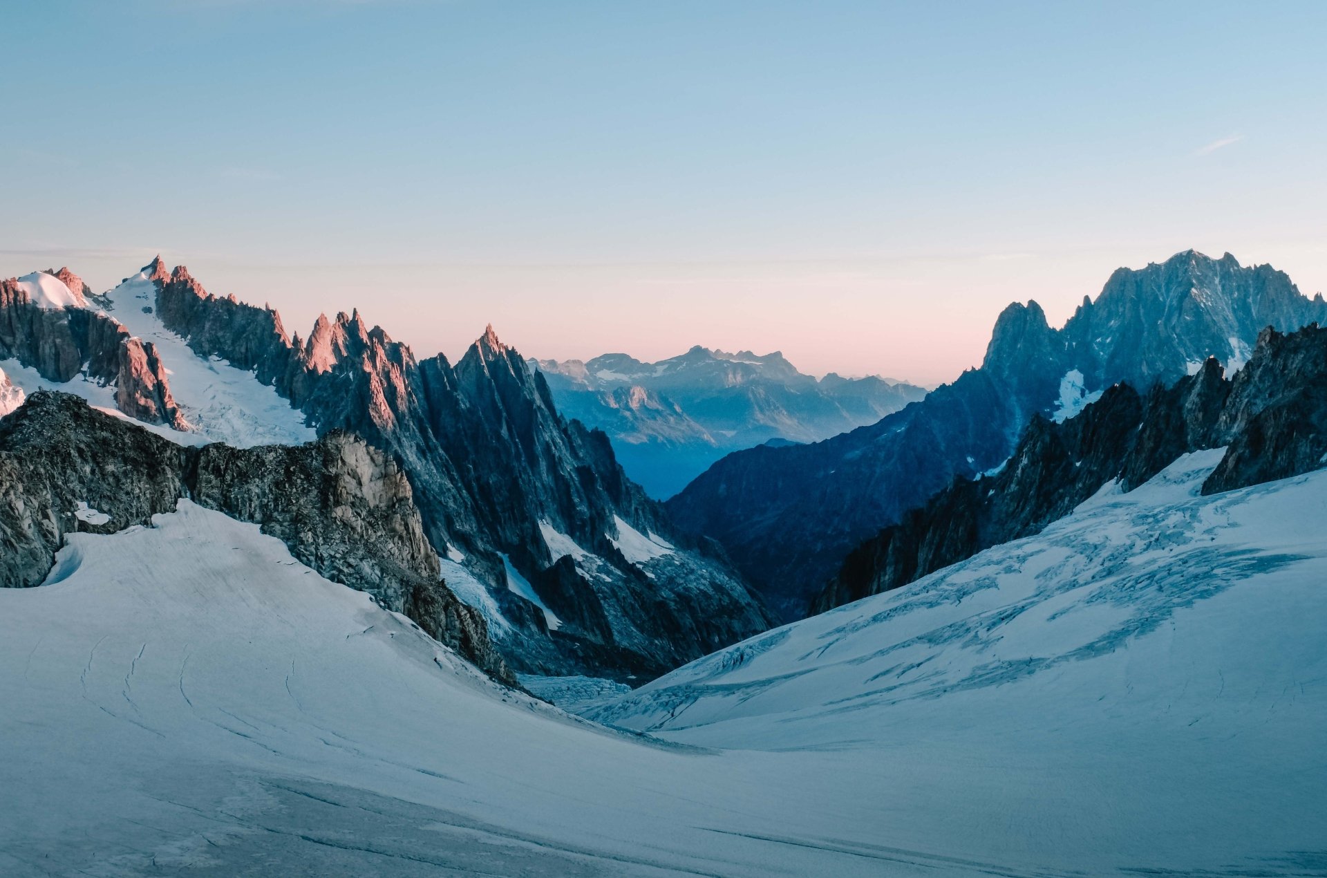 Photo Of Snow Capped Mountains During Dawn Image - ID: 317544 - Image Abyss