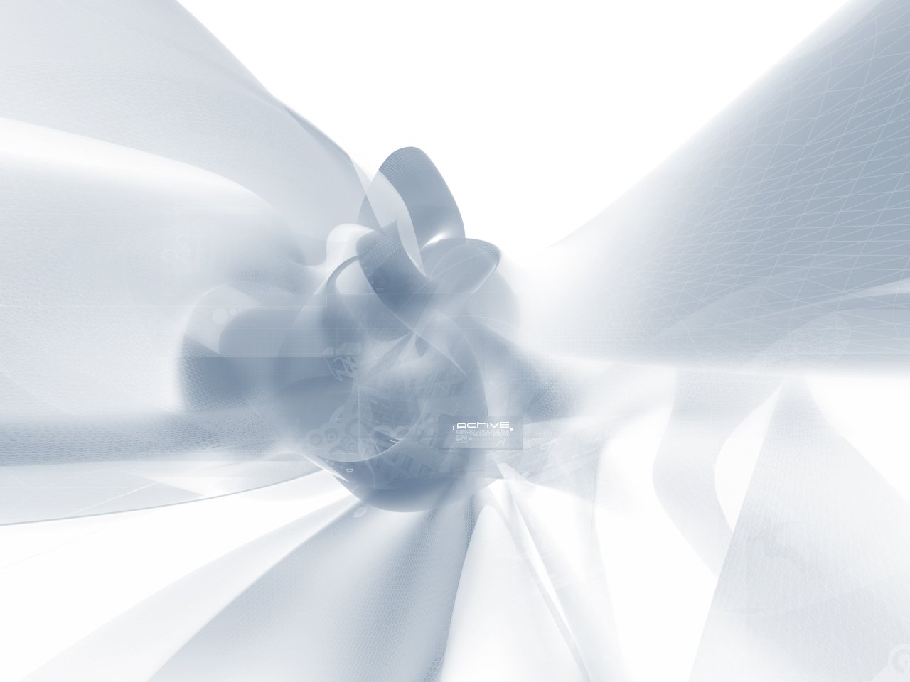 An abstract composition featuring fluid shapes and soft curves in varying shades of white, creating a sense of movement and ethereal elegance.