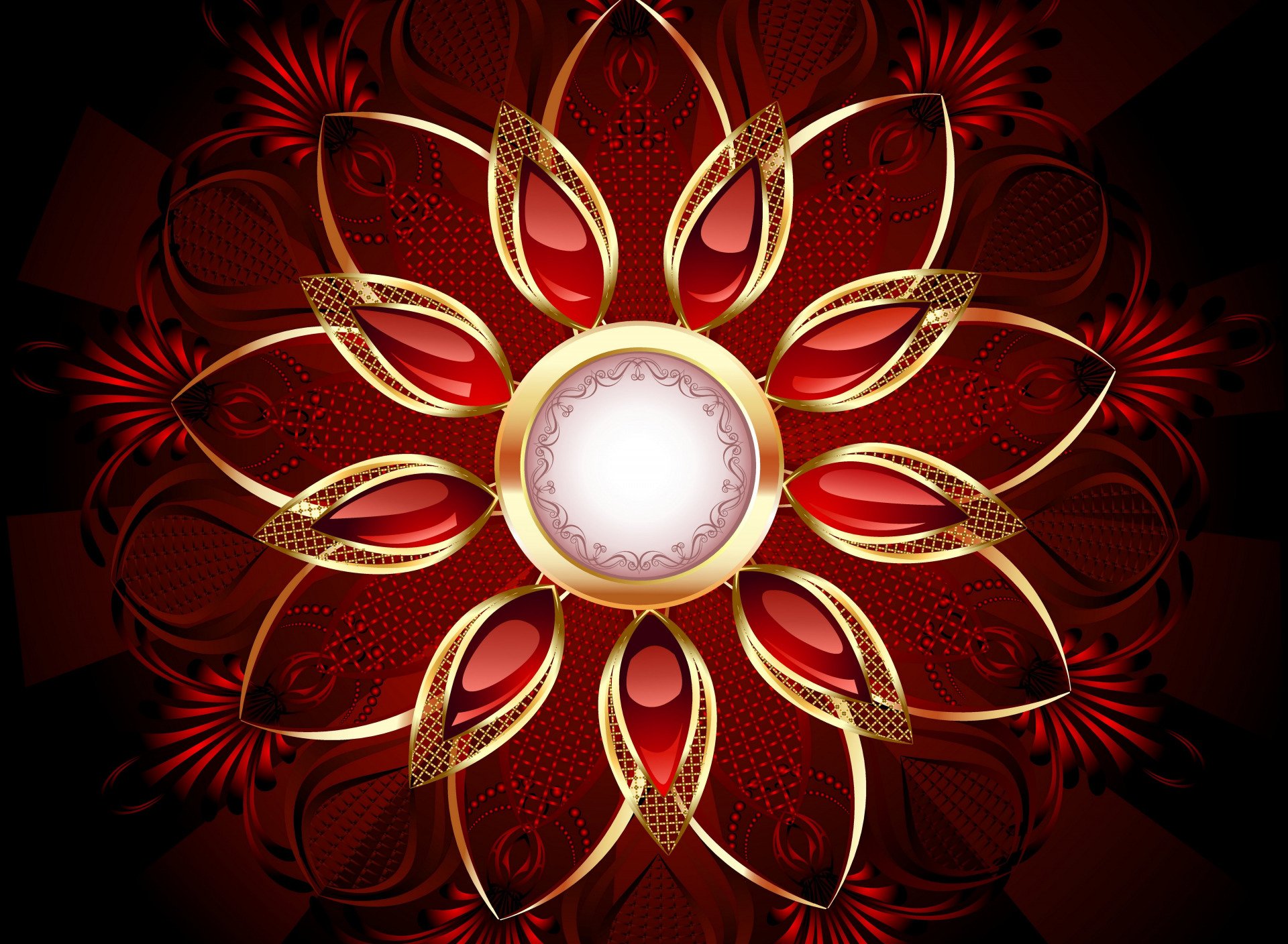 petal red flower Abstract design Image