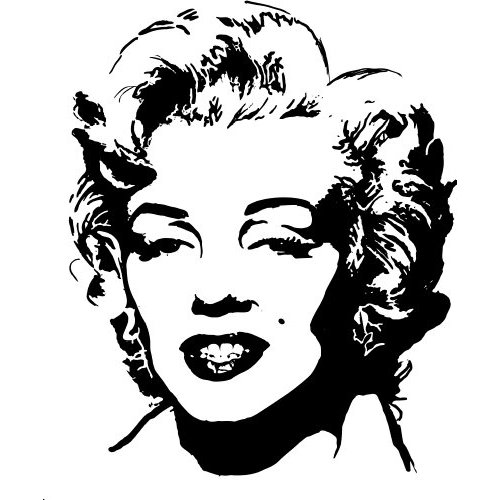 marilyn monroe face silhouette tattoo