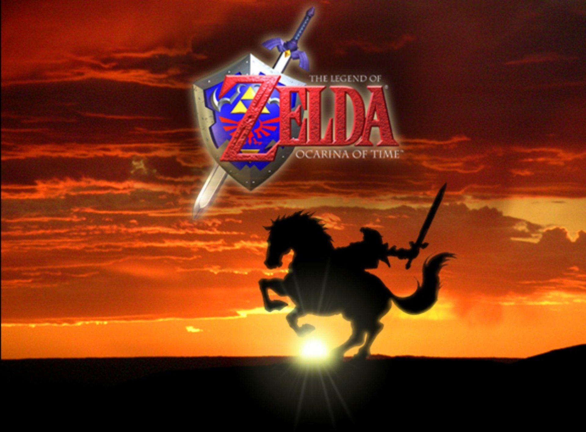 sunset Epona (The Legend of Zelda) horse Link video game The Legend Of Zelda: Ocarina Of Time Image