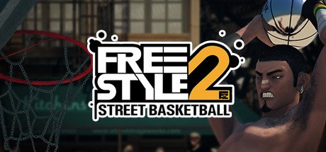 Video game art for FreeStyle2: Street Basketball — logo over a player dunking on an outdoor street court.