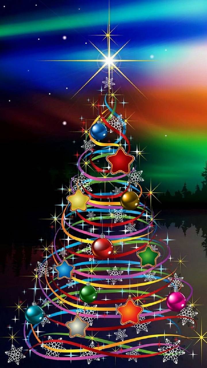 Colorful Christmas Tree Image Abyss