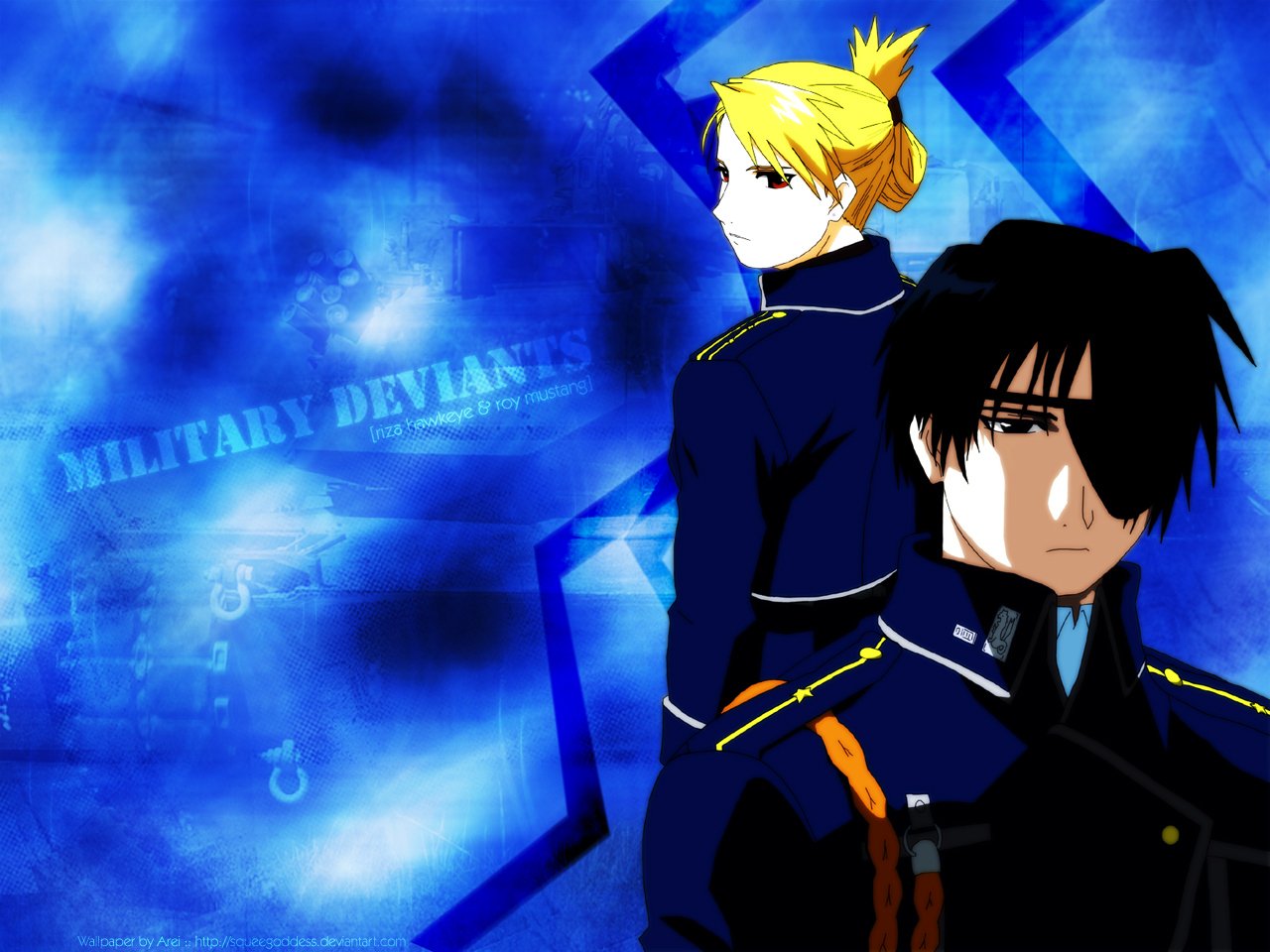 Riza Hawkeye Roy Mustang Anime Fullmetal Alchemist Image