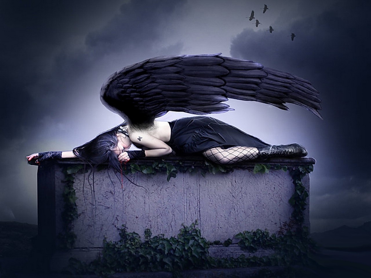 Sleeping dark angel