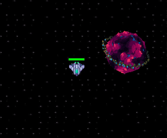  New cutter ship next to the new mountain planet