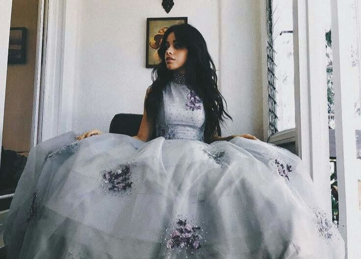 white dress latina black hair singer music Camila Cabello Image