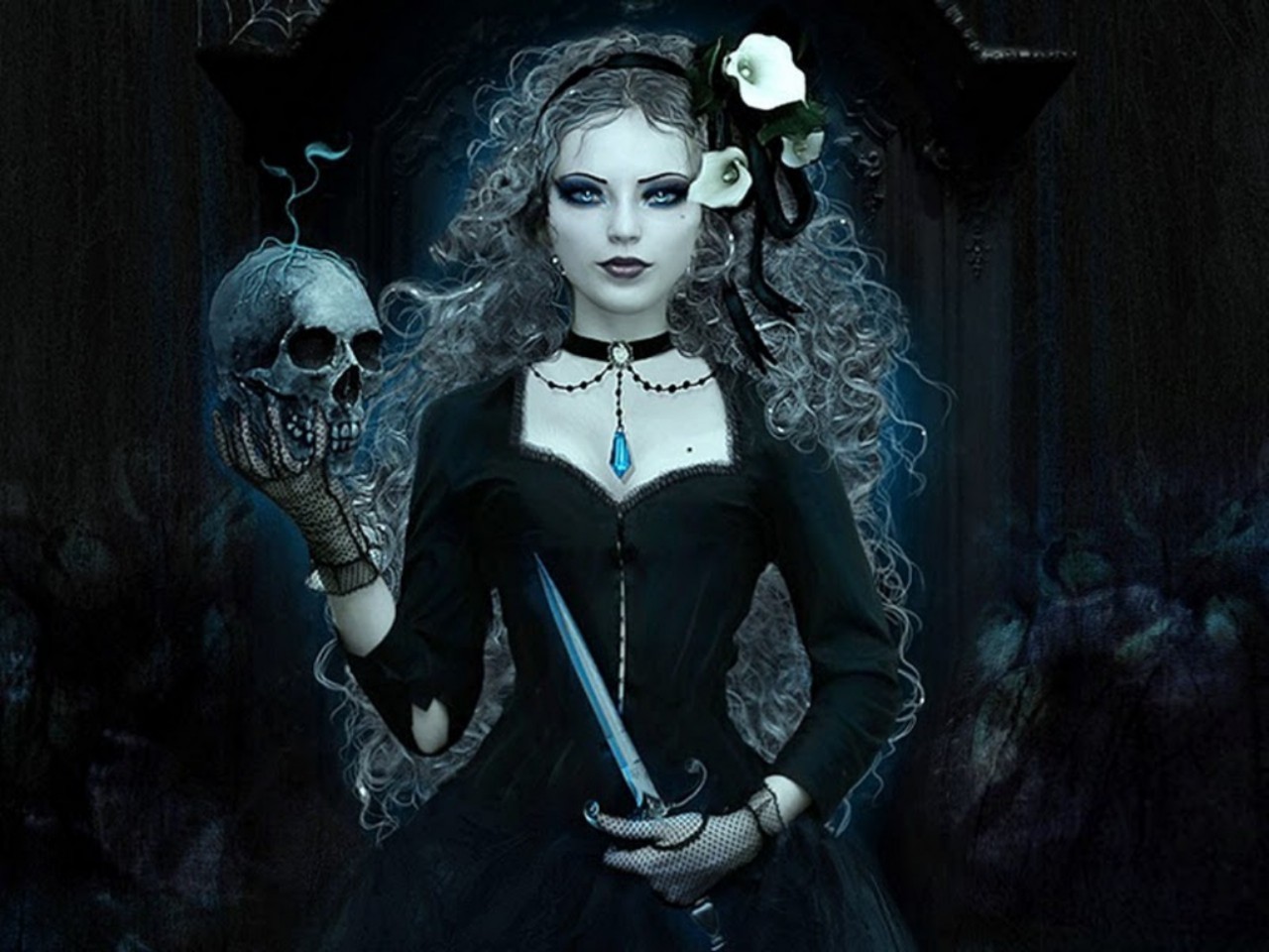 Dark Wicca with Skull