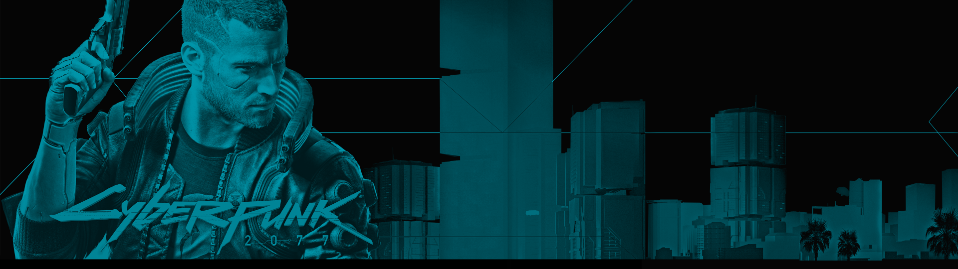 Cyberpunk 2077 Dual monitor wallpaper by aqarz