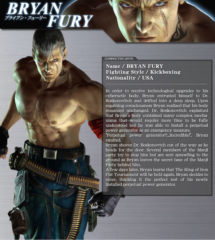Bryan Fury video game Tekken 5 Image