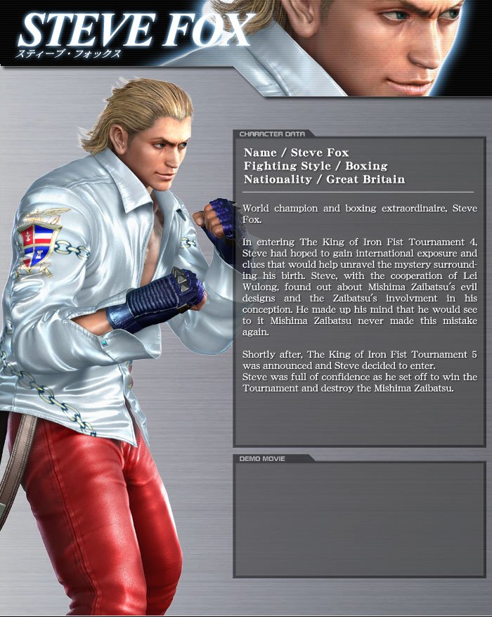 Steve Fox video game Tekken 5 Image