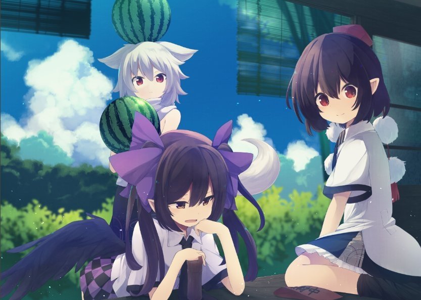 Hatate Himekaidou Aya Shameimaru Momiji Inubashiri Anime Touhou Image