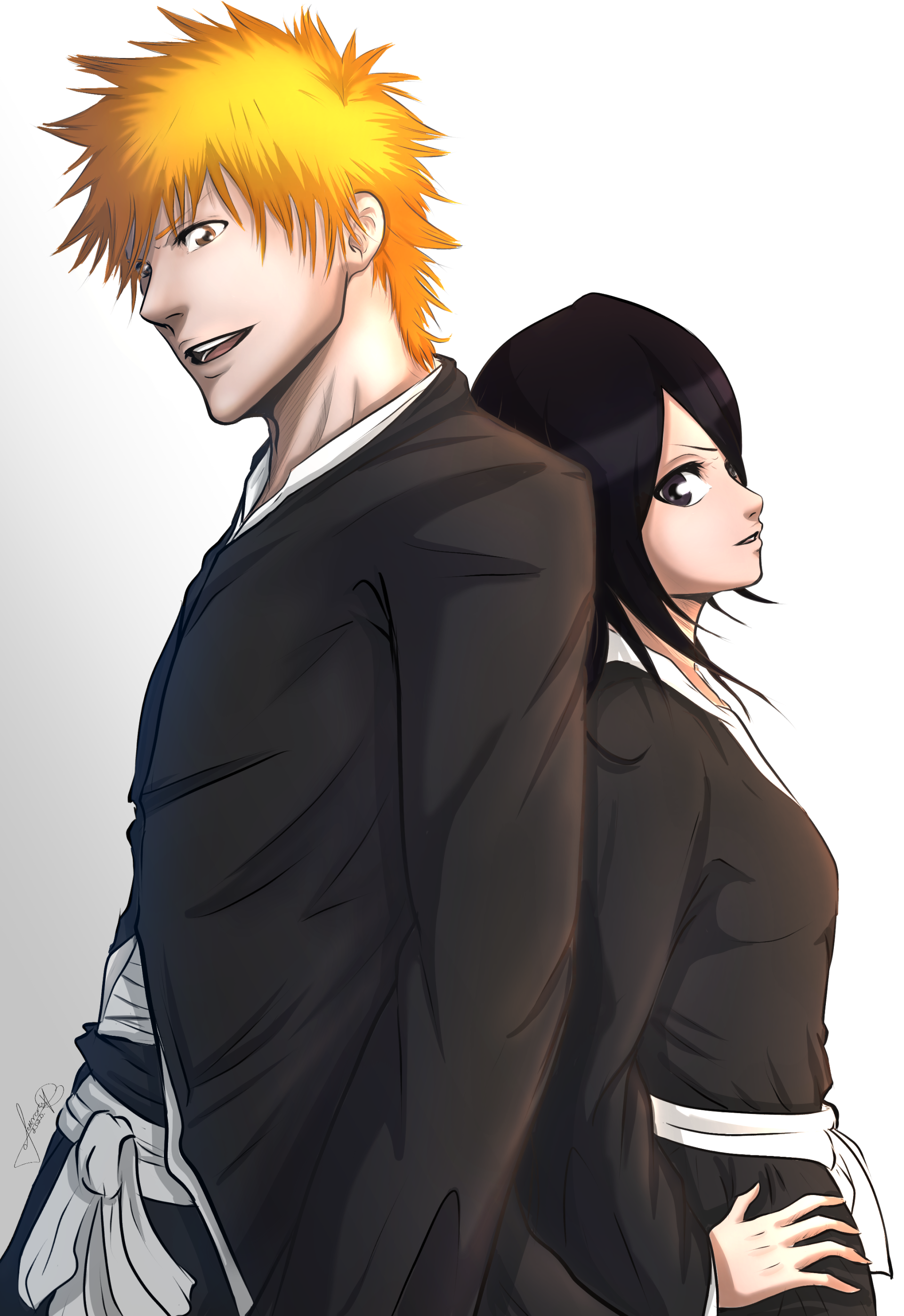 shinigami Rukia Kuchiki Ichigo Kurosaki Bleach Image