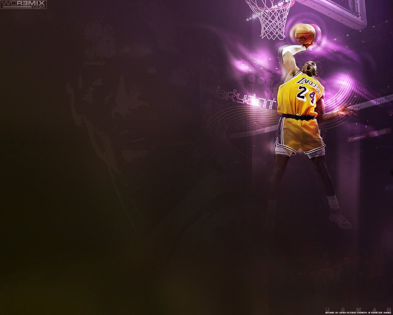 Sports Kobe Bryant Basketball Los Angeles Lakers NBA Image. 