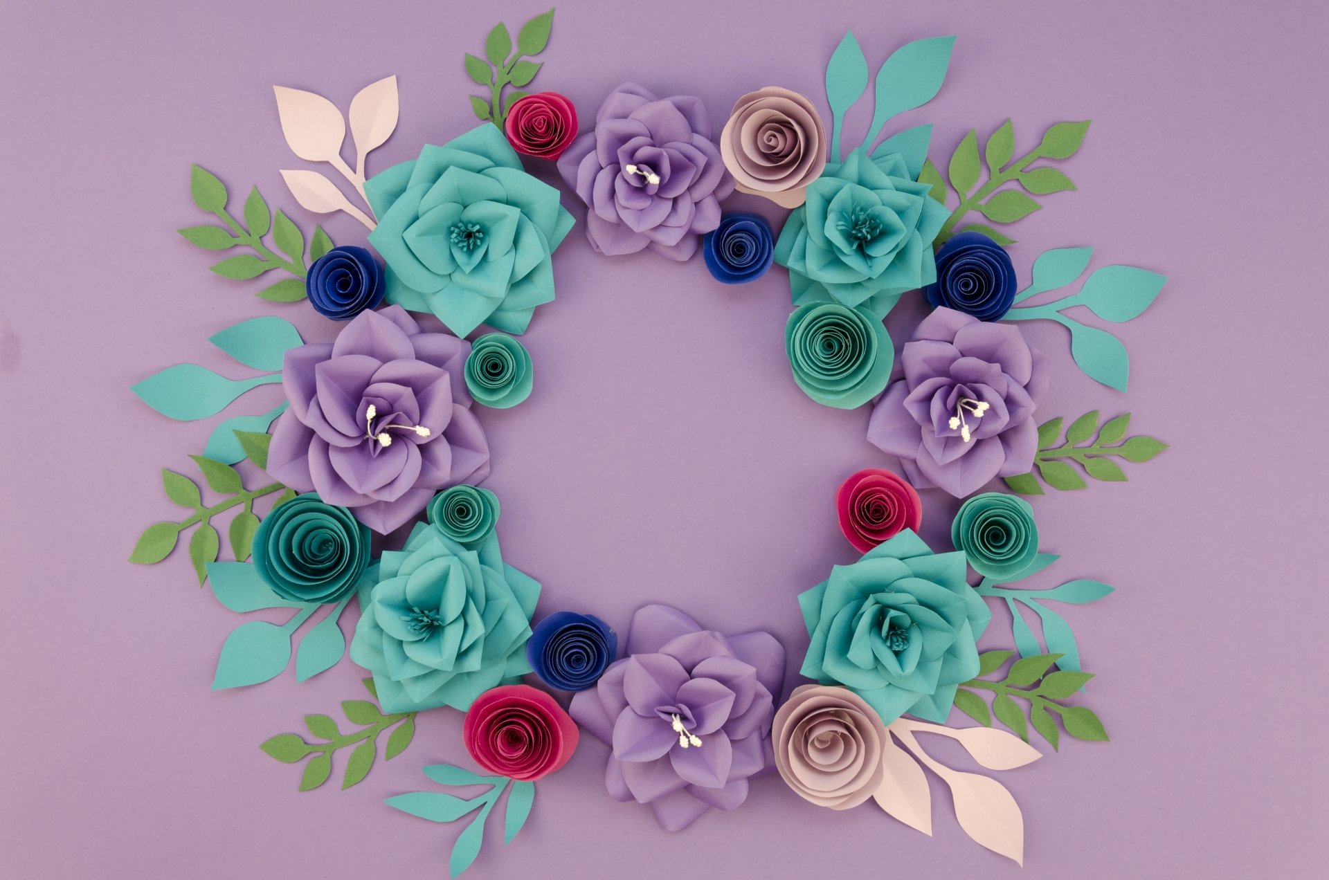  Paper Flower Wreath