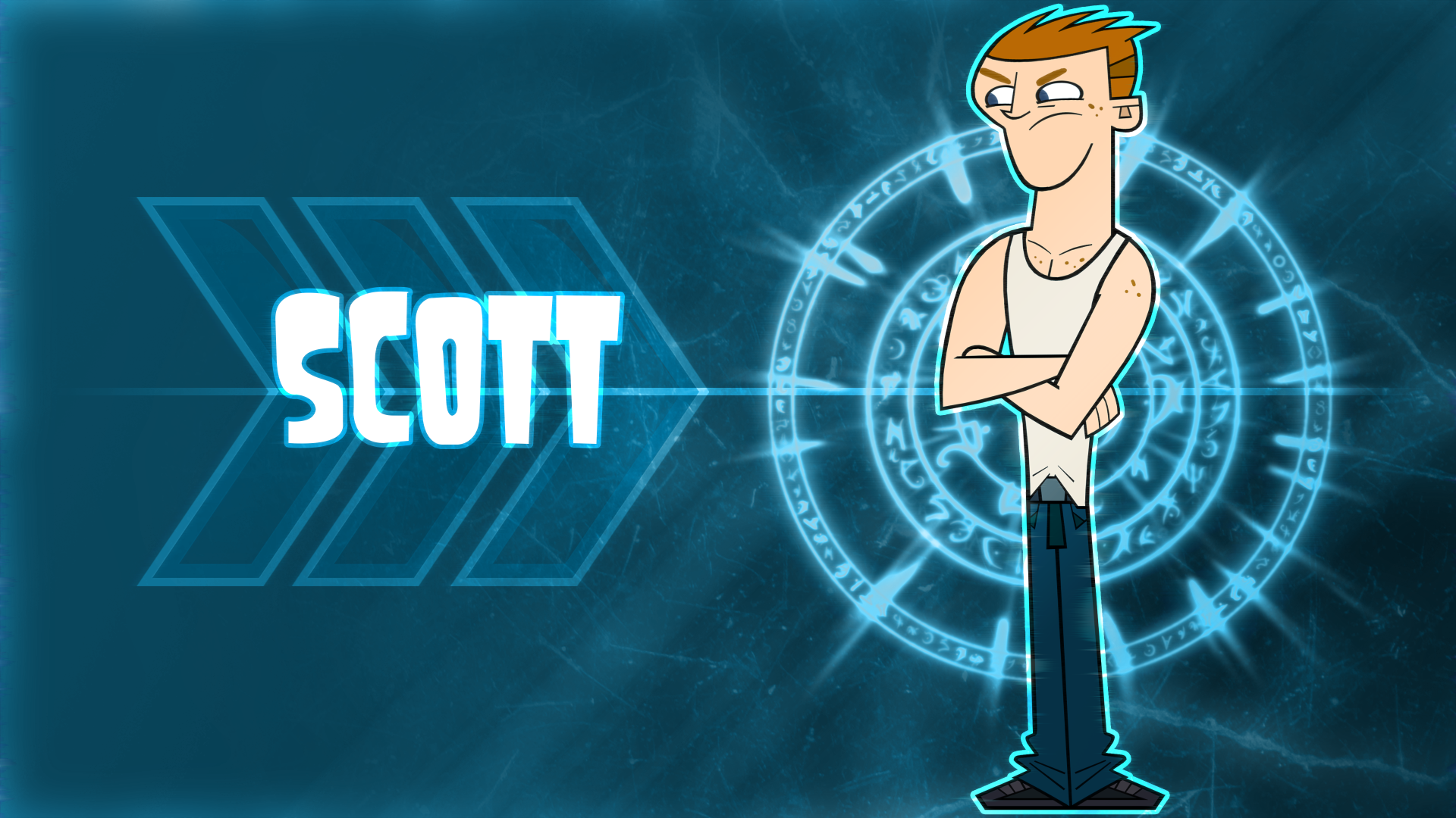 Scott (Blue Background) Wallpaper by Lilothestitch