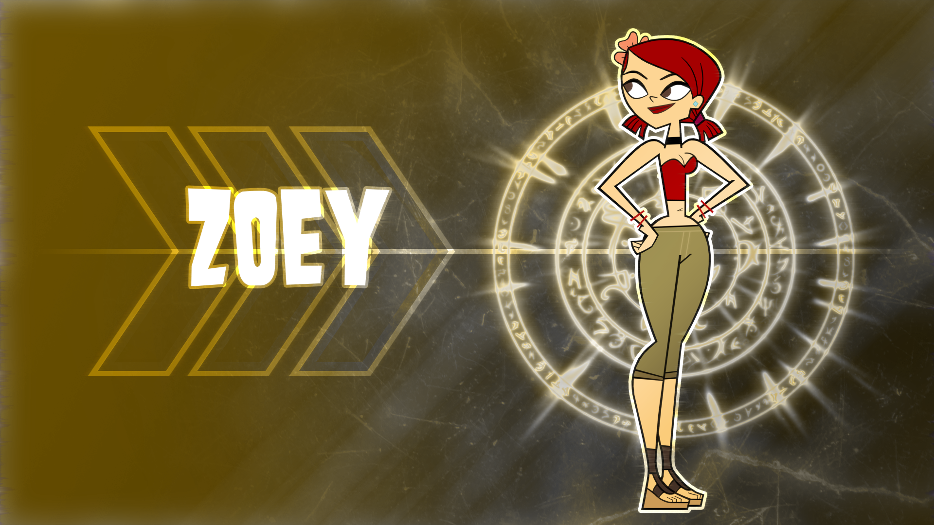  Zoey (Yellow Background) HD Wallpaper