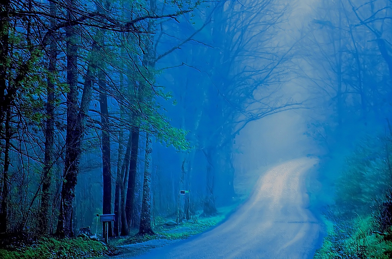 Road Through Rural Countryside - Image Abyss