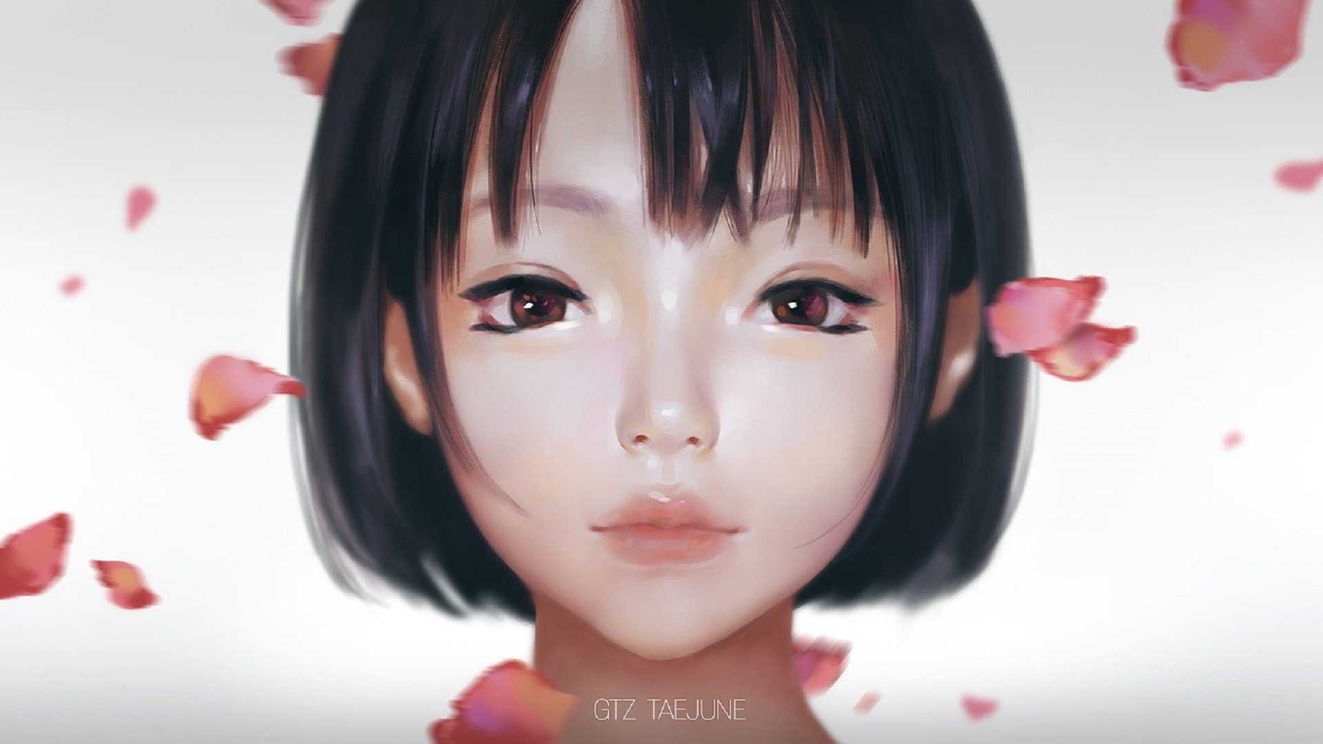 petal face Anime girl anime girl Image