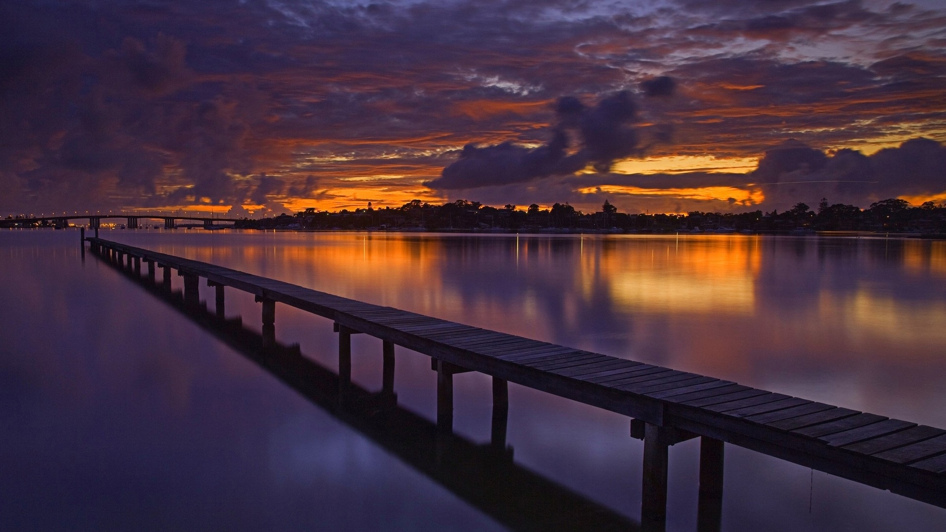 Ocean Bridge At Sunset   Image Abyss