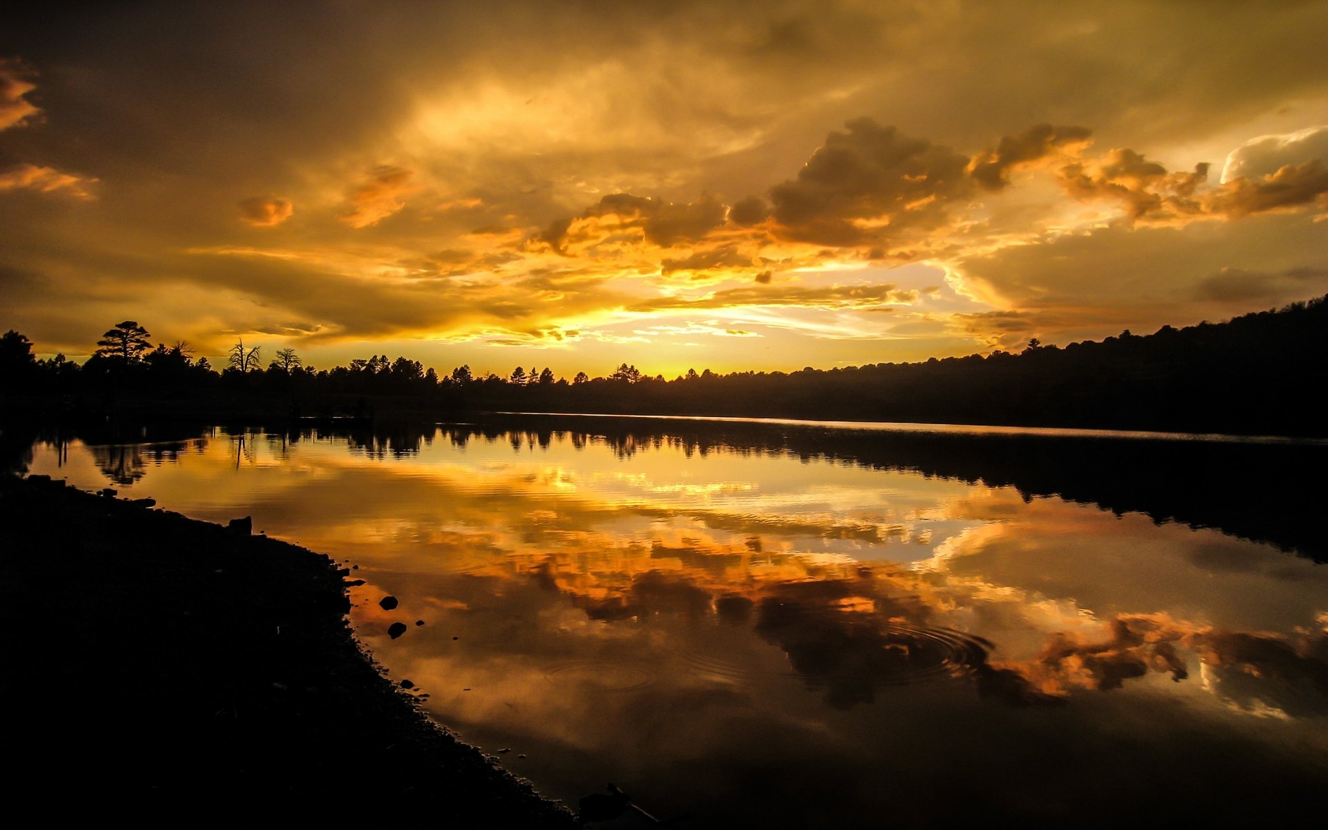 Download Sunset Nature Lake Image