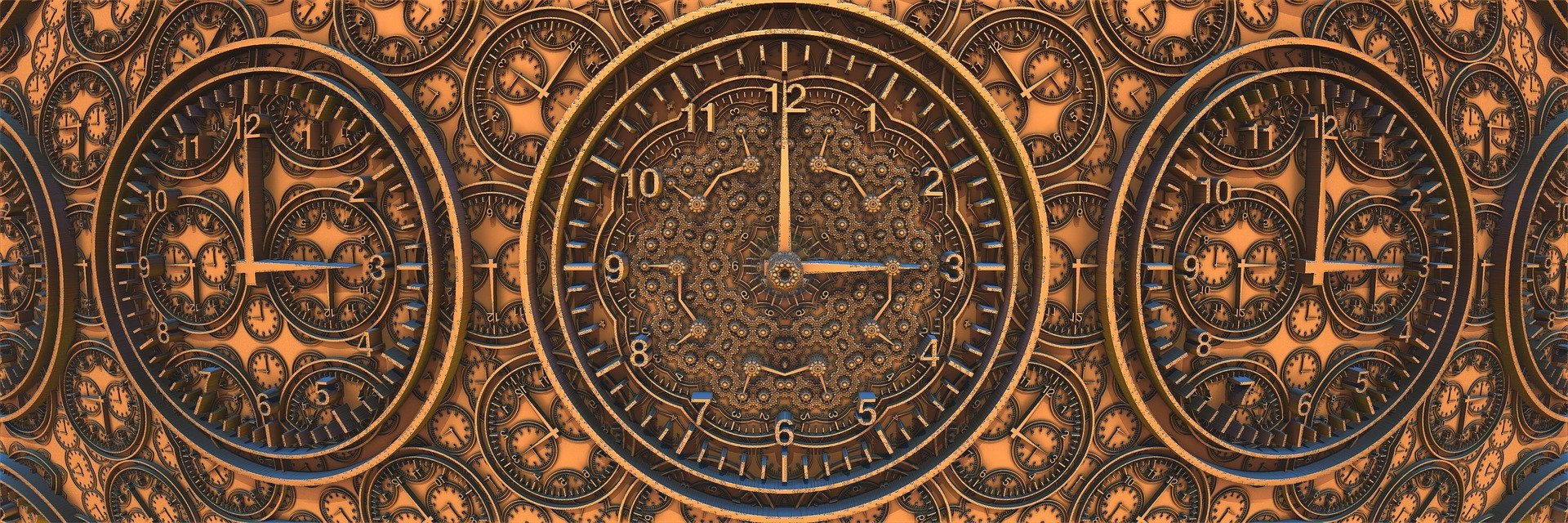  Gold Clock on a Wall by Pete Linforth