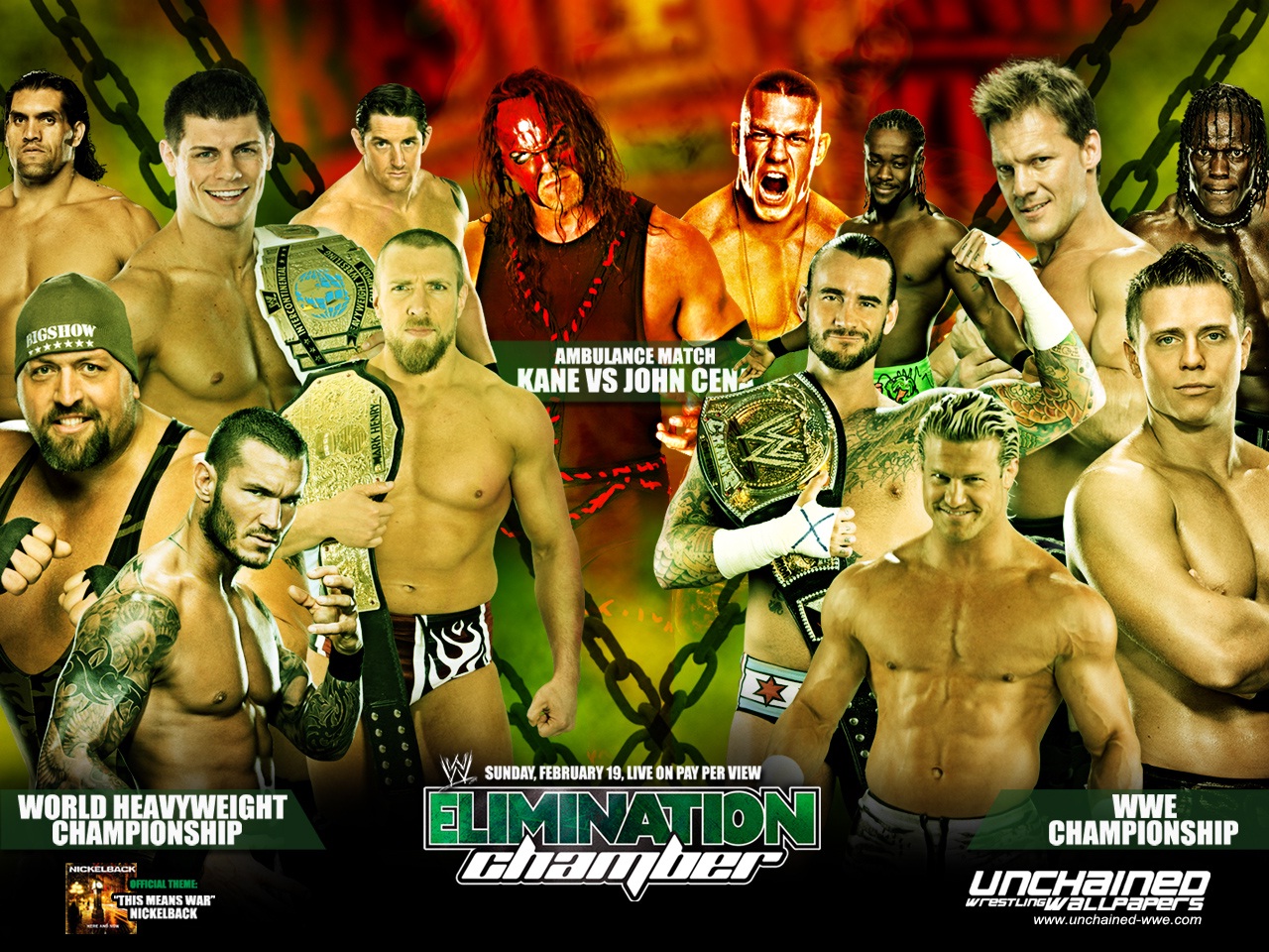 WWE Elimination Chamber 2012 Wallpaper by VBTIGERBOMB