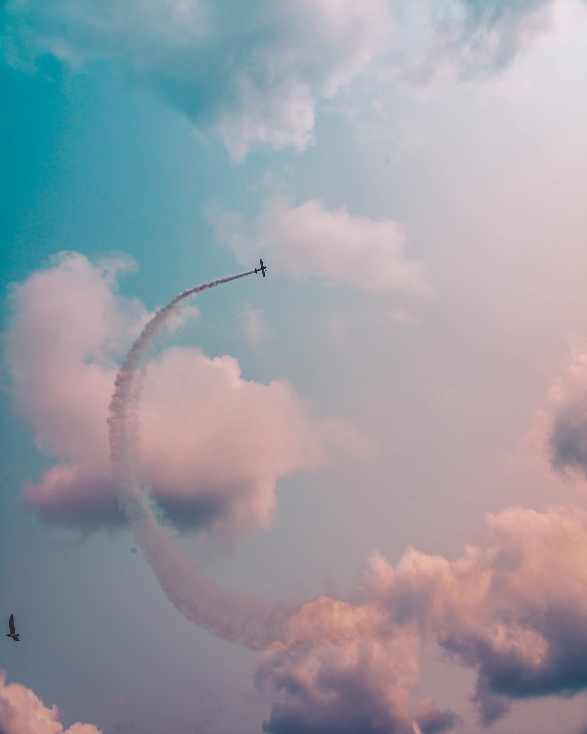  Smoke track in the sky by Max Bender