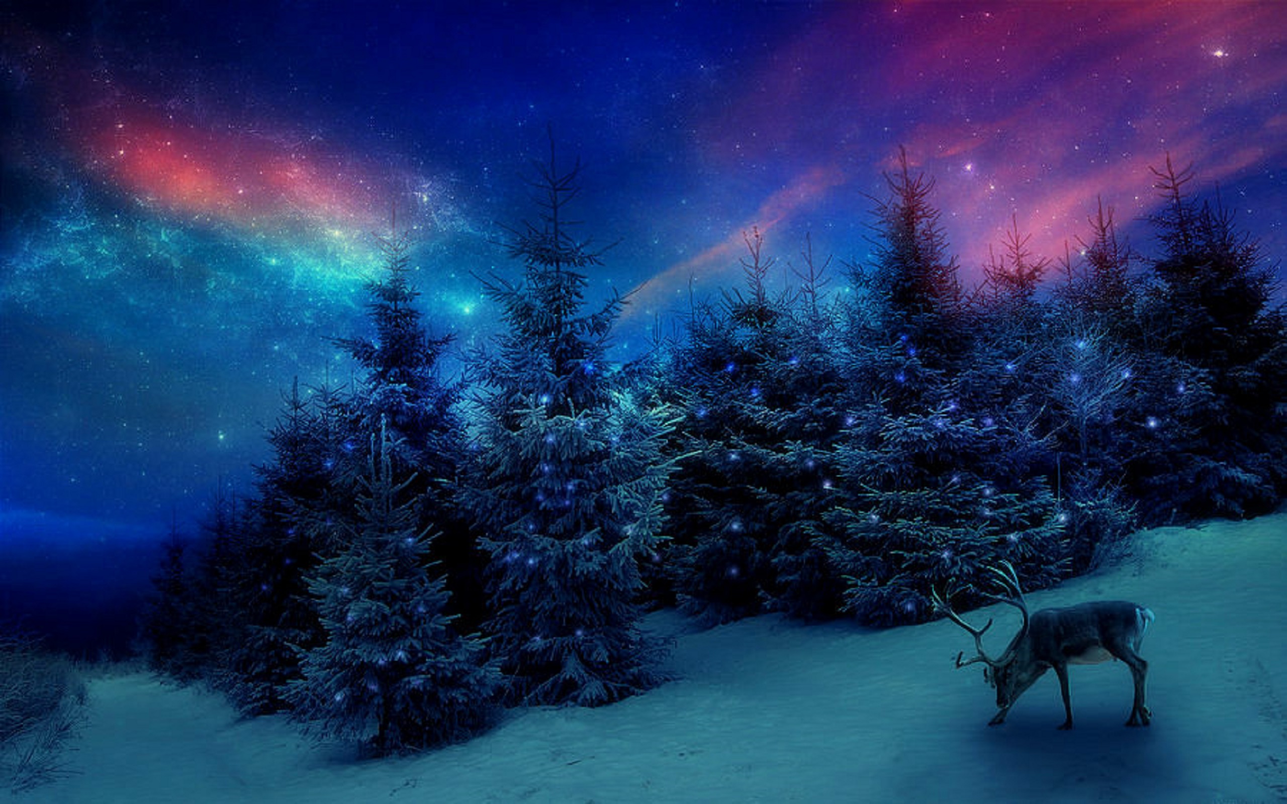 Deer In The Winter Forest By Gemlovesyou Image Abyss deer-in-the-winter-forest-by-gemlovesyou-image-abyss
