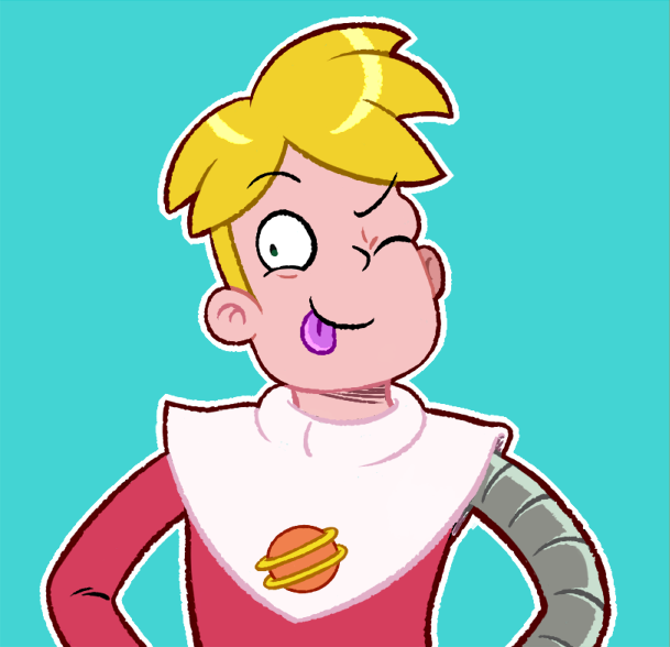 tongue blonde smile Gary Goodspeed TV Show Final Space Image