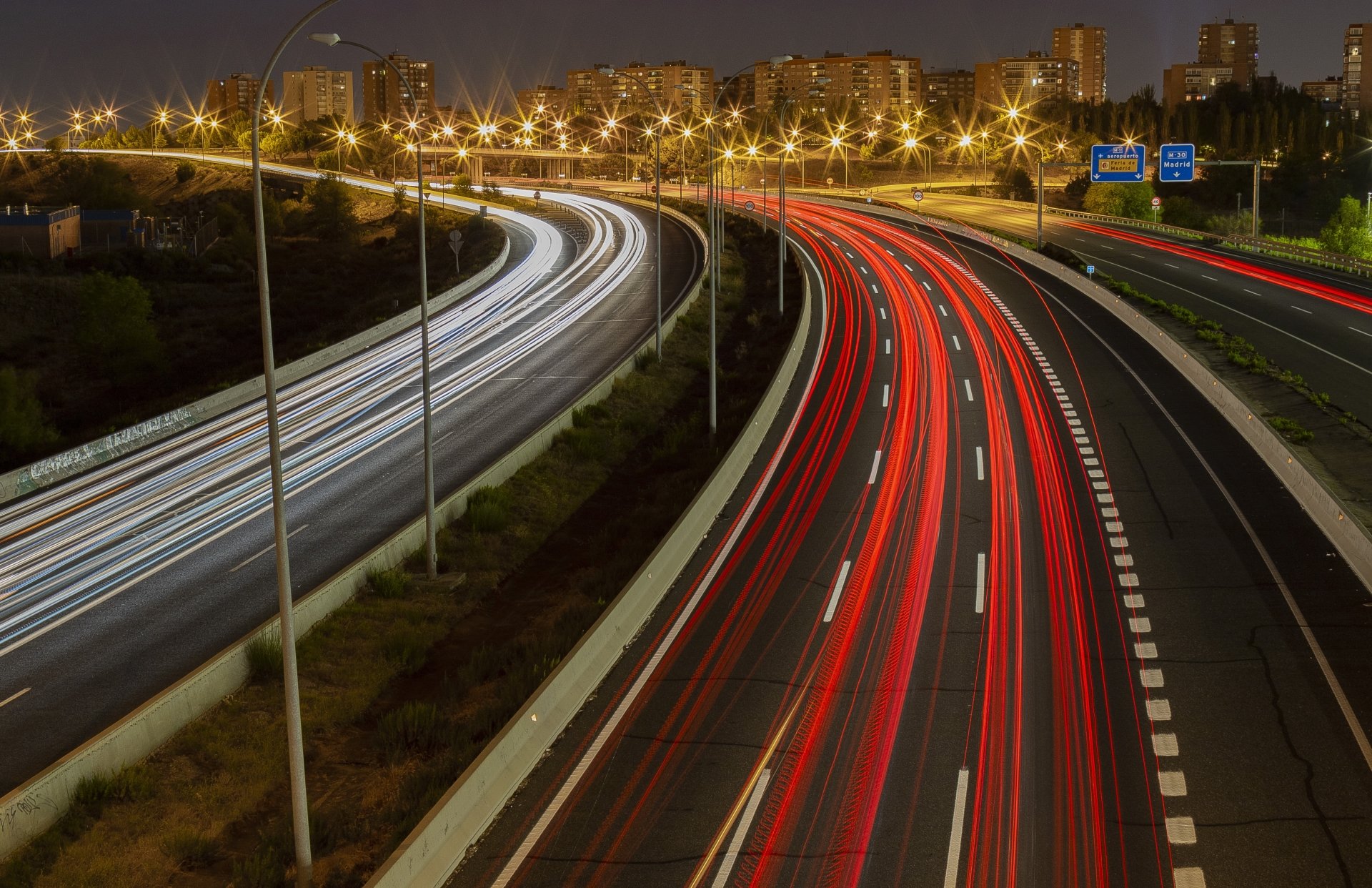Download Light City Night Highway Road Photography Time Lapse Image
