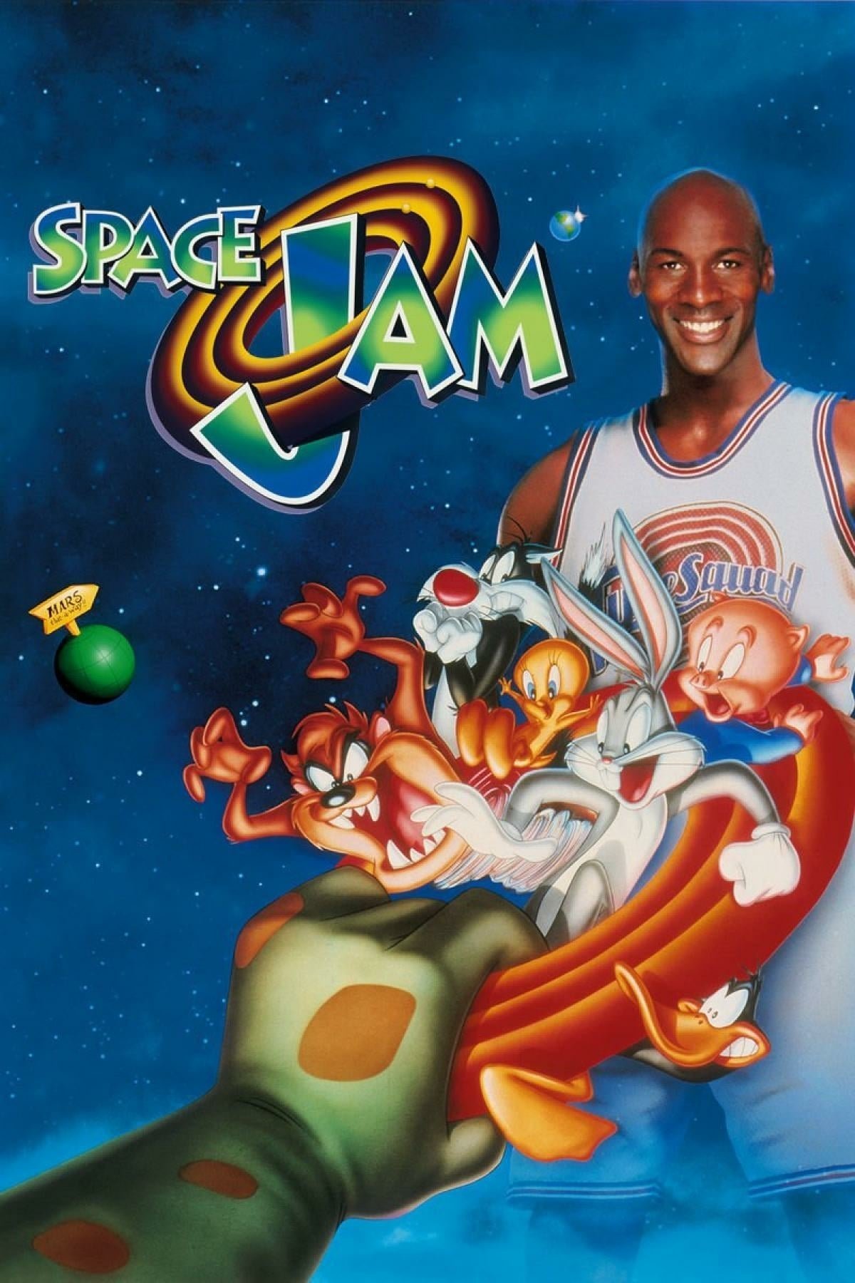 Tweety Daffy Duck Sylvester (Looney Tunes) Porky Pig Bugs Bunny Michael Jordan Tasmanian Devil (Looney Tunes) movie Space Jam Image
