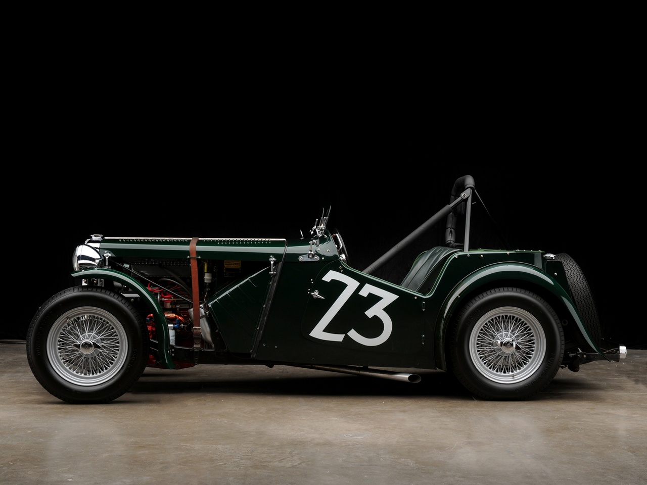 T mg. D-Type 1949 года. MG Race car. Картинка MG. Vintage Racing car.