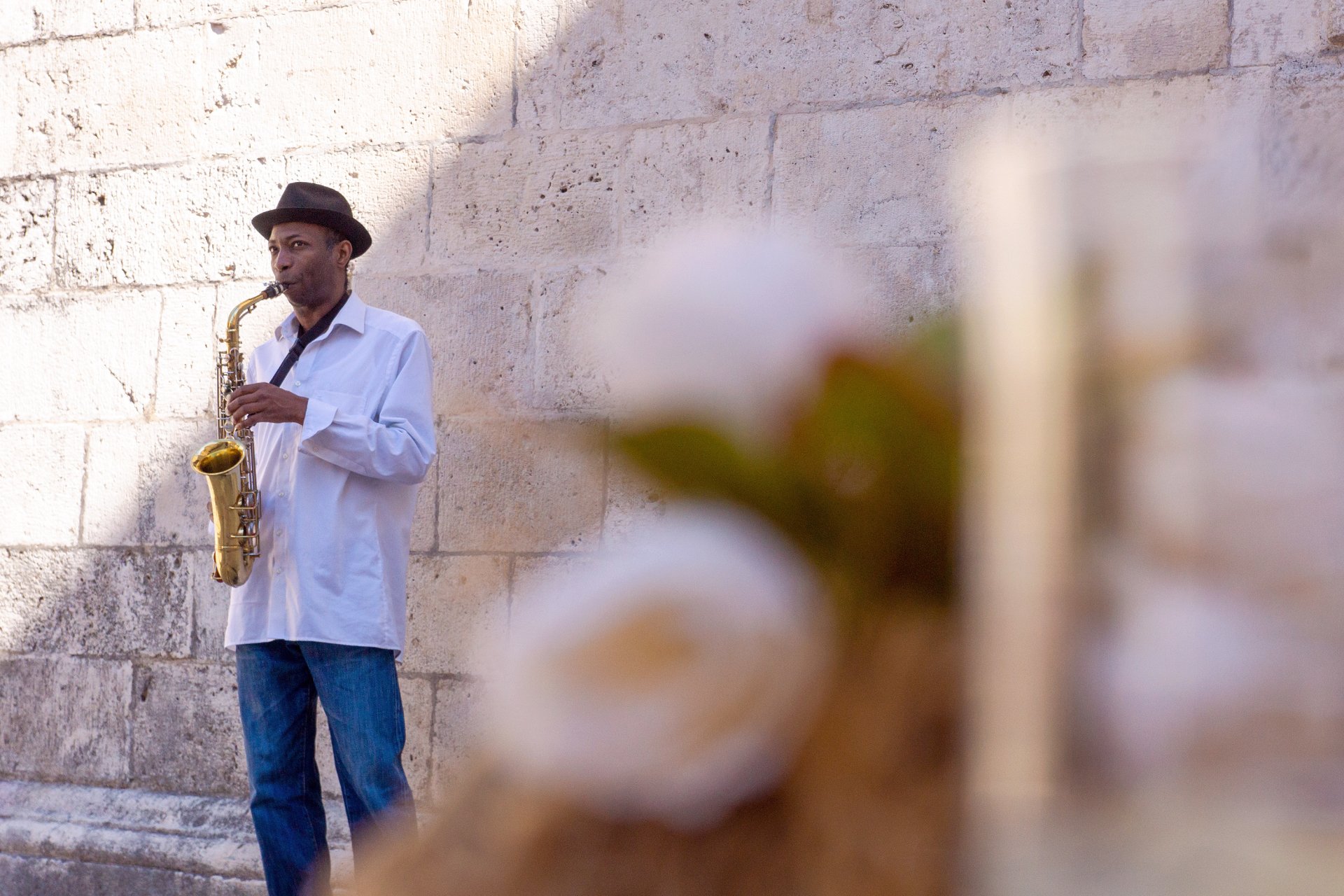  Saxophonist from Mississippi playing in Kotor - Montenegro