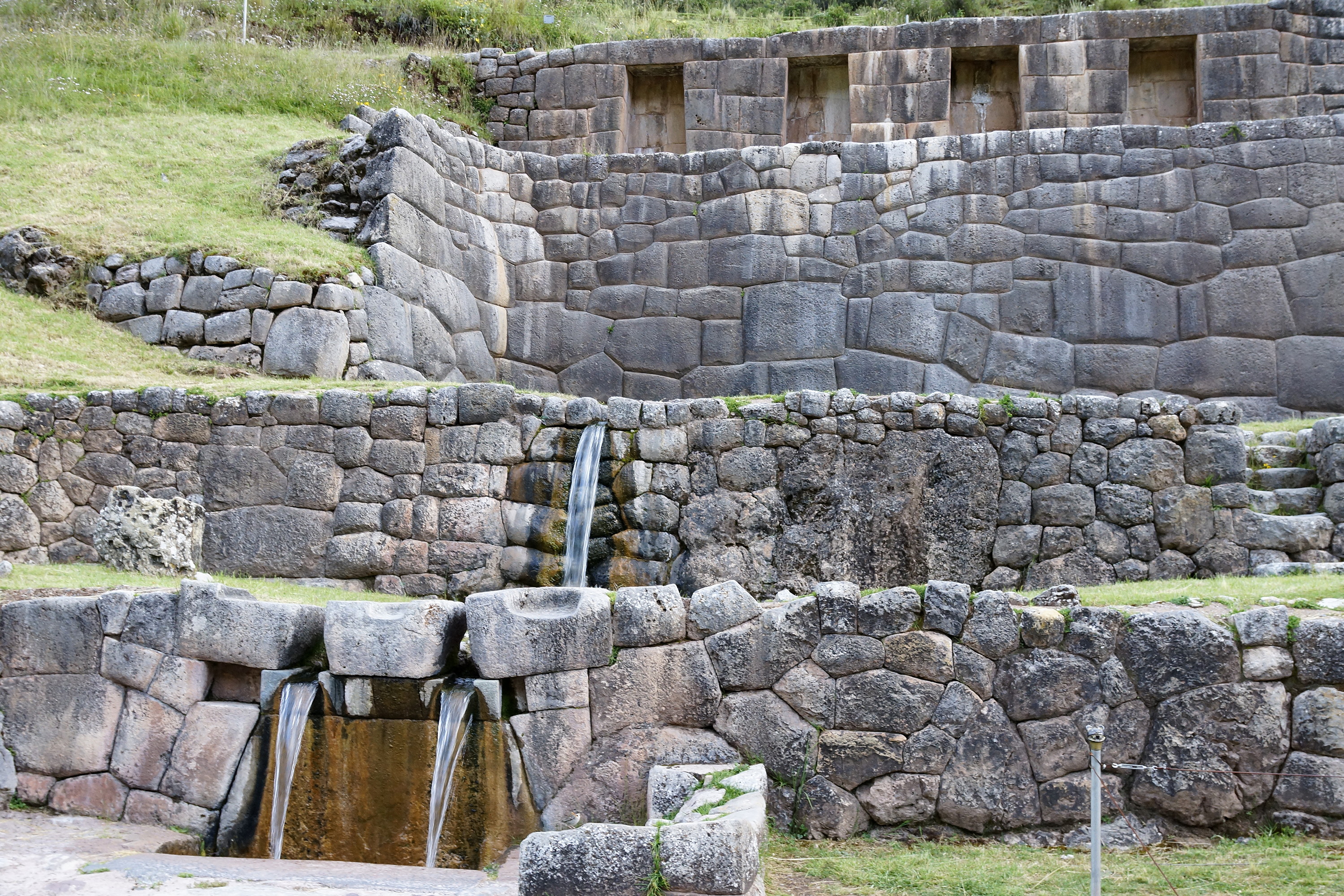 Ancient waterfall in Cuzco in Peru by Dragisa Braunovic